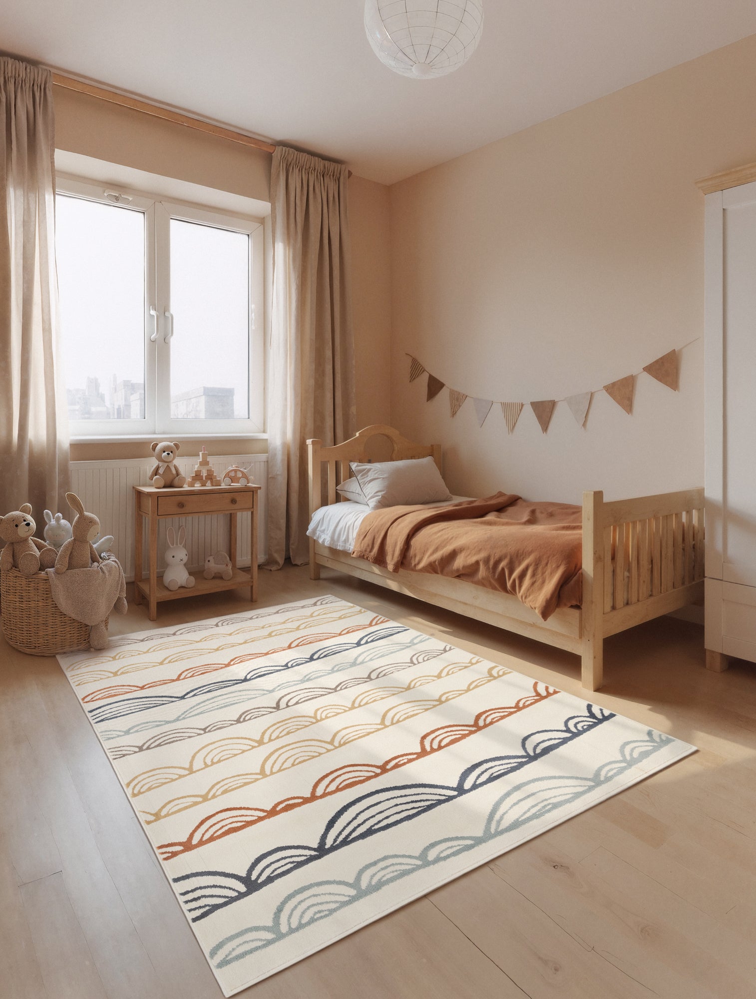 EVENTYR BØRNETÆPPE KIKI, CREME MULTI