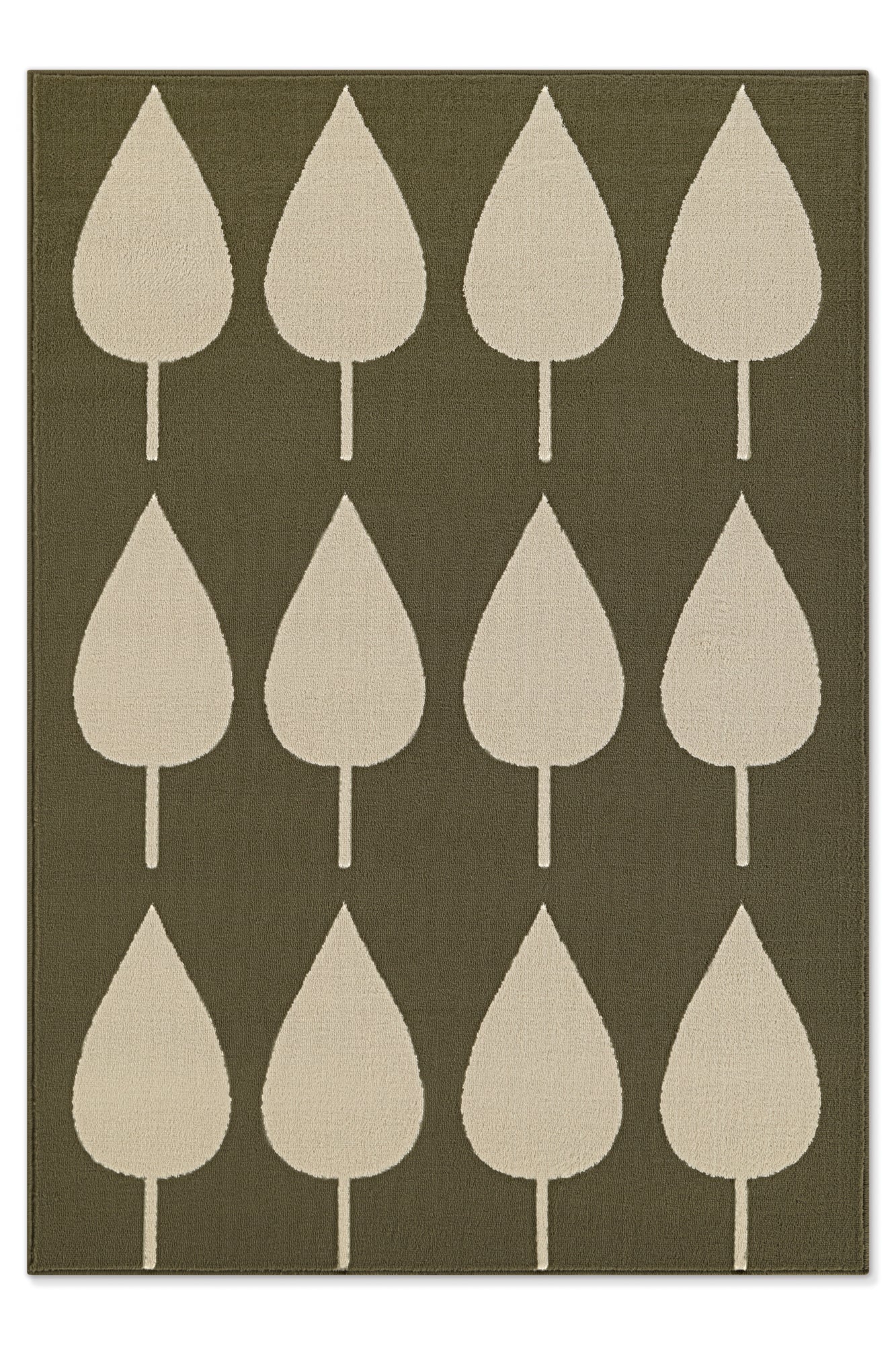 EVENTYR TÆPPE BLADE, GRØN-CREME 106215