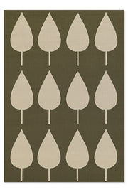 EVENTYR TÆPPE BLADE, GRØN-CREME 106215