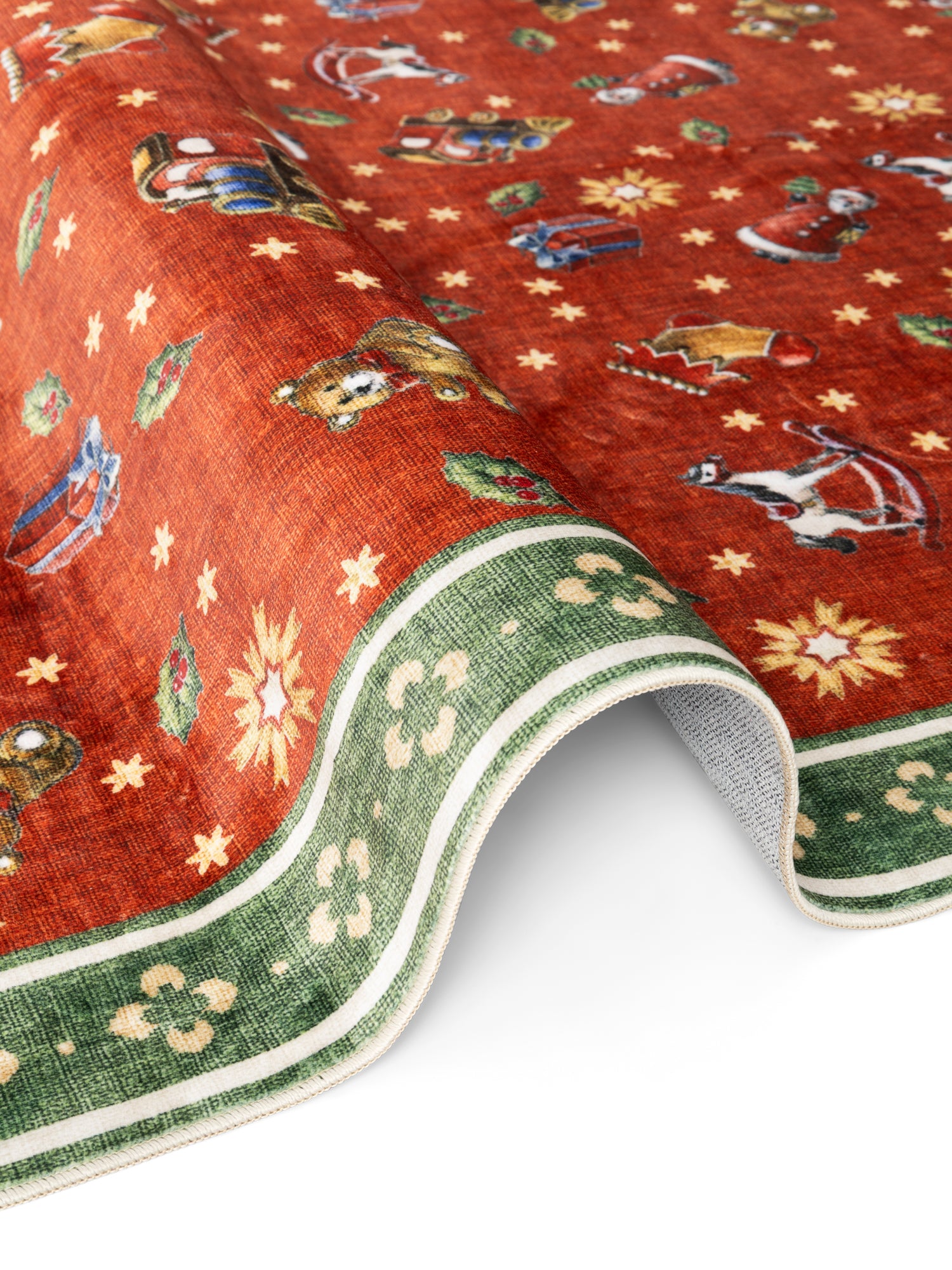 VILLEROY & BOCH TOY'S DELIGHT DESIGN TÆPPE NOSTALGIC NOEL RØD GRØN