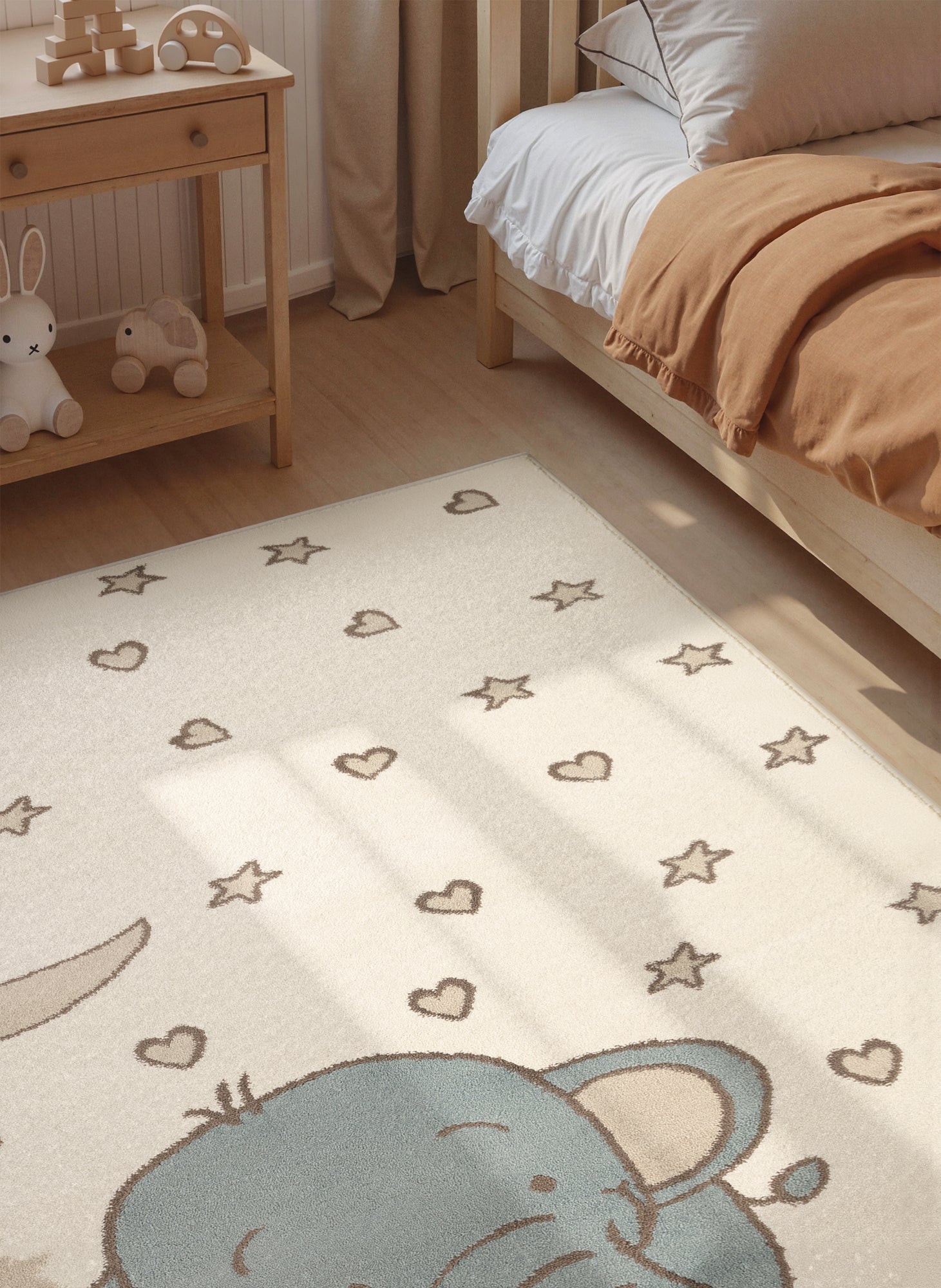 EVENTYR BØRNETÆPPE LITTLE ELLIE, CREME MULTI