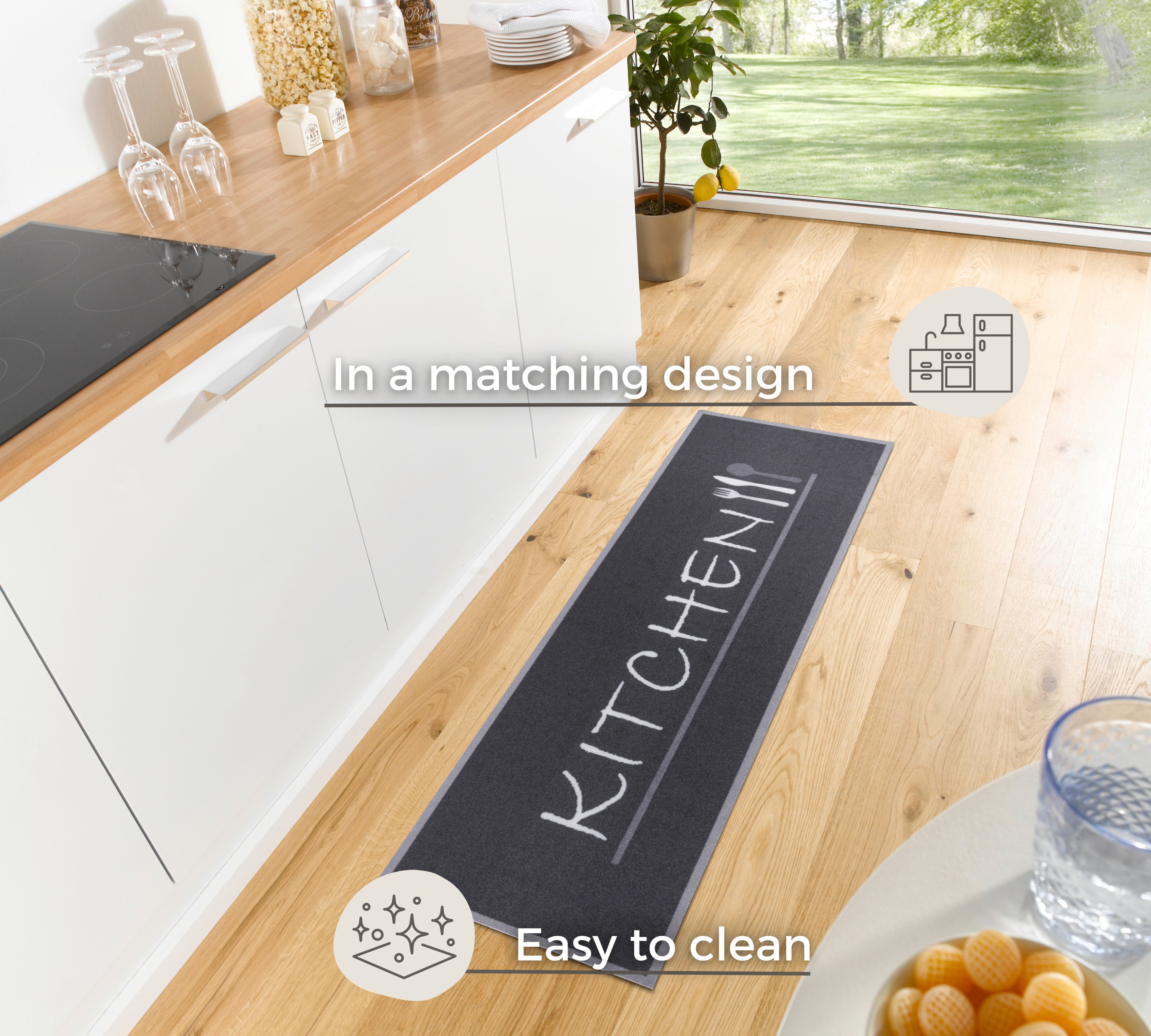 HANSE HOME COOK&CLEAN BESTIK KØKKENTÆPPE 105725, STR. 50x150 CM