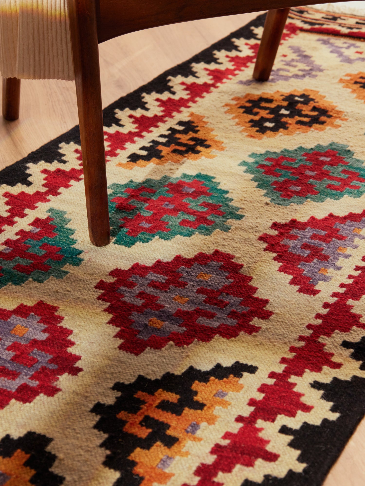 HANSE HOME KAMAL - AFGHANSK KELIM TÆPPE, 106240 CREME-MULTI