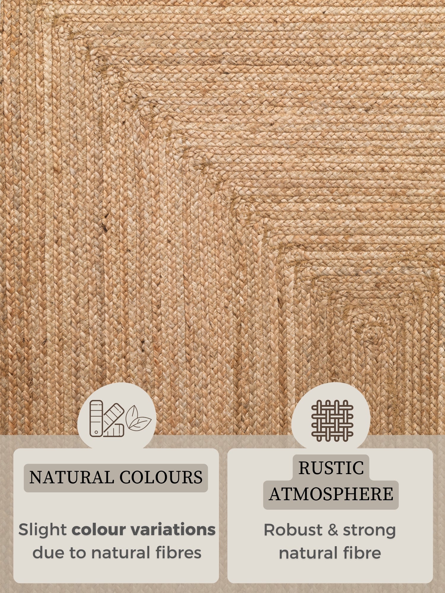 SARILA JUTE TÆPPE, 106223 NATUR-BRUN