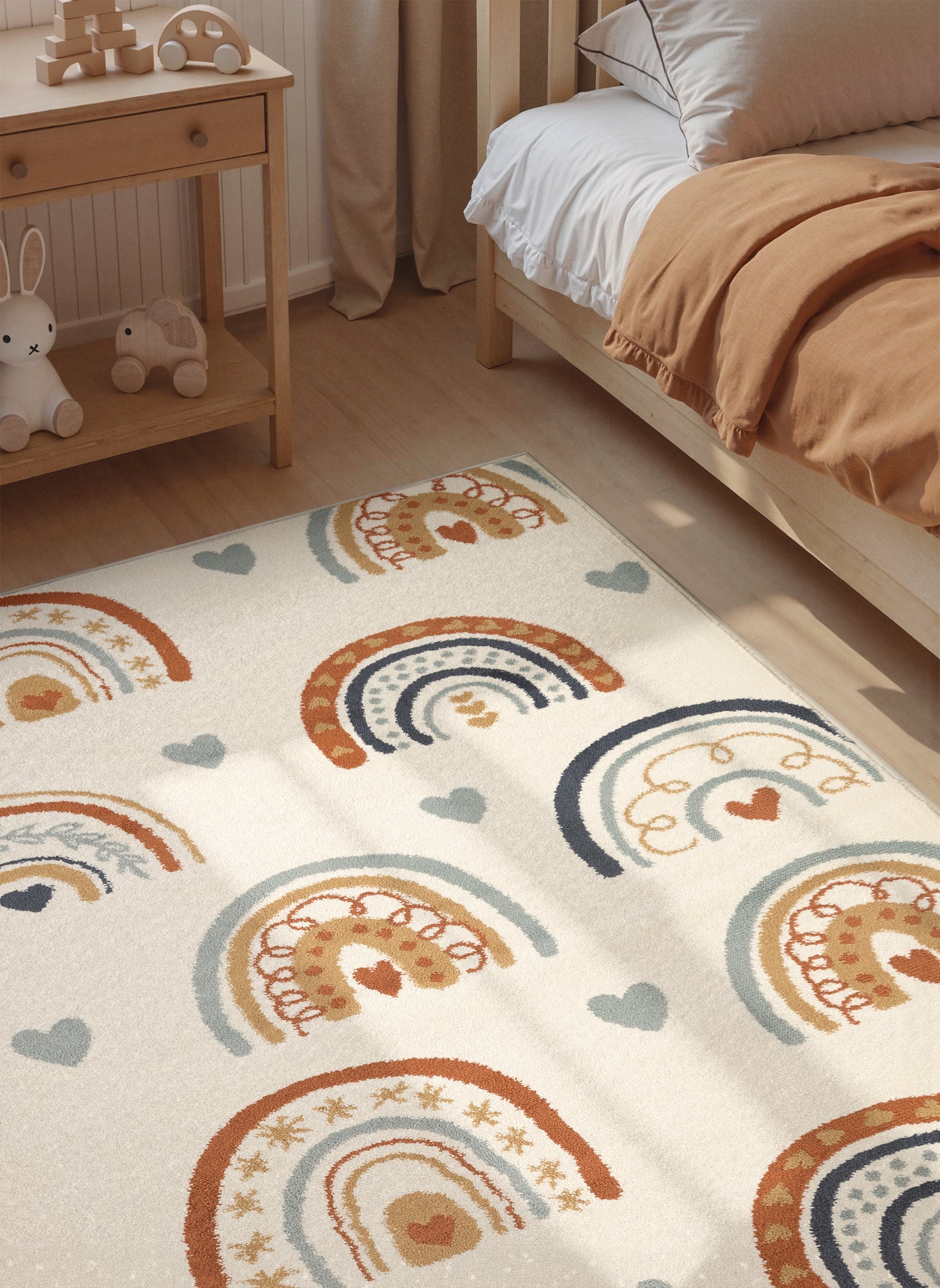 EVENTYR BØRNETÆPPE BOWIE, CREME MULTI