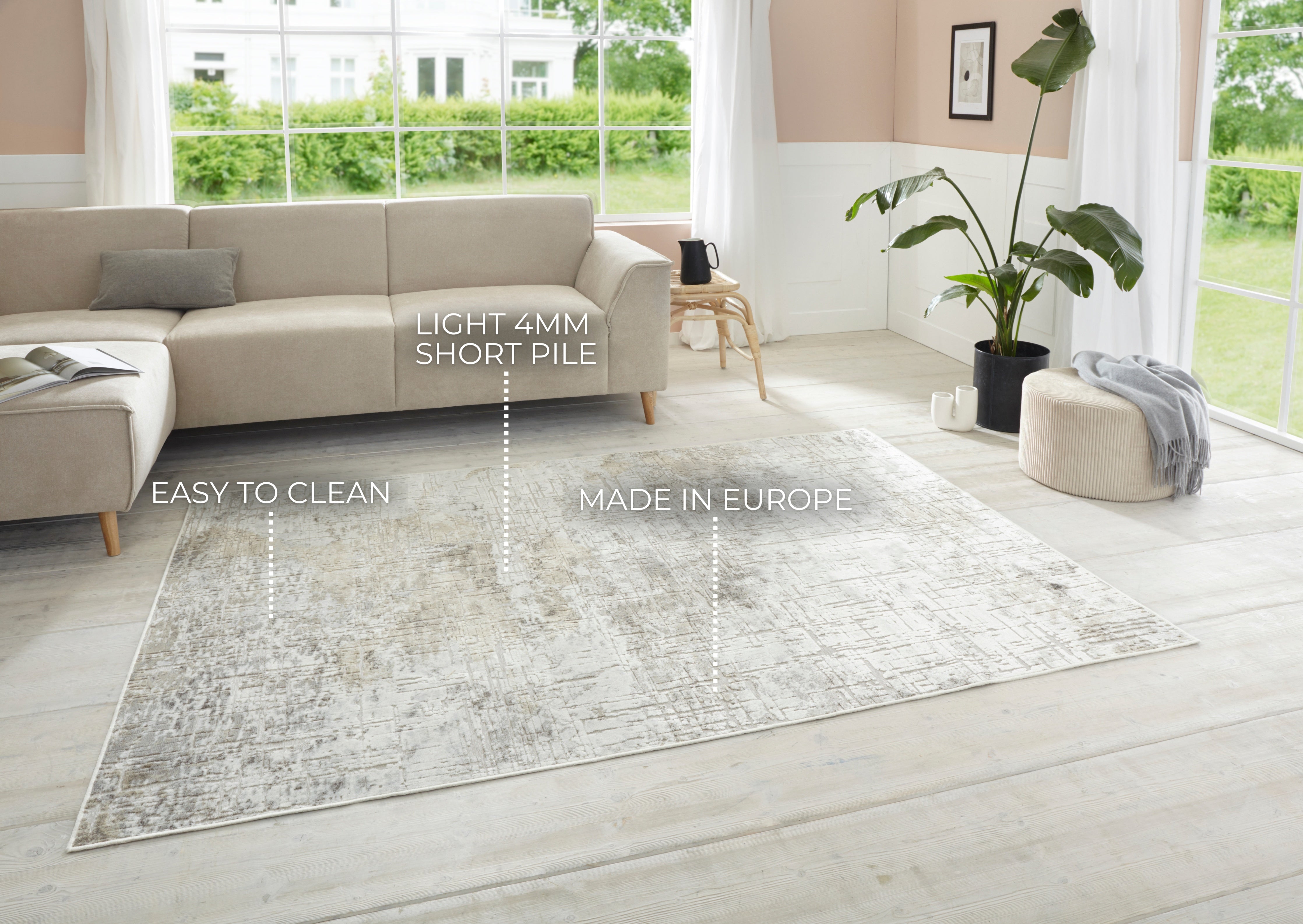 MAYWAND CHAMEIS TÆPPE, BEIGE-KOBBER 105059