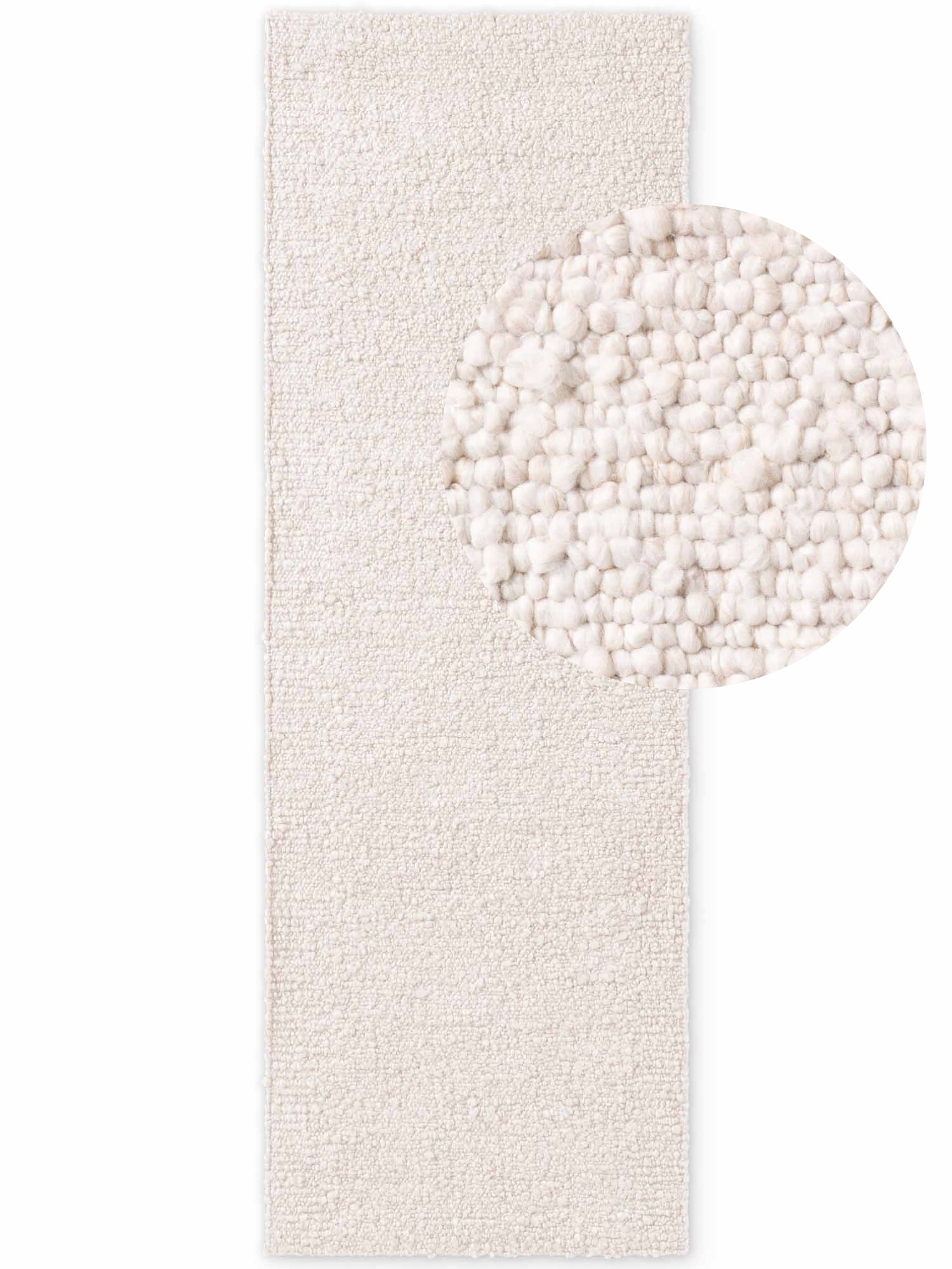 TED BAKER NOTTING HILL SOFT BOUCLE KORTLUVET TÆPPE, PORTOBELLO CREME