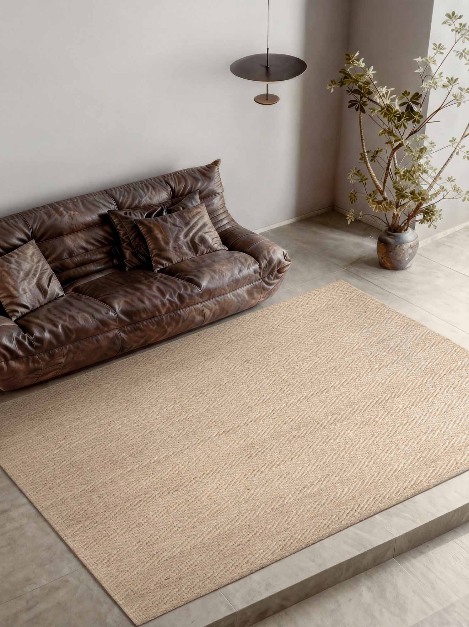 VILLEROY & BOCH 1851 JUTE TÆPPE MIRABELLE, NATURLIG ELFENBEN