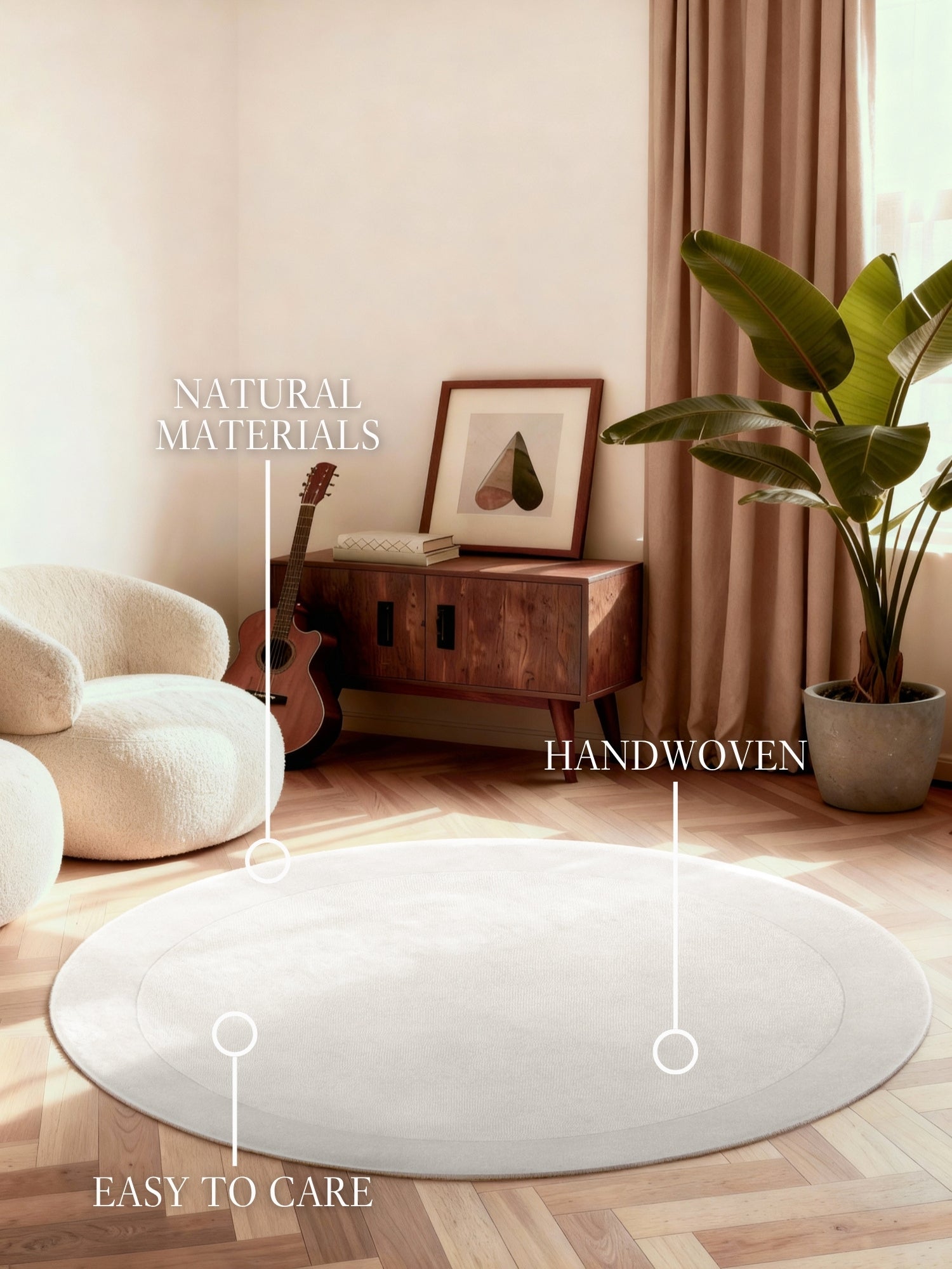 VILLEROY & BOCH 1812 ULDTÆPPE KARI, NATURLIG-CREME