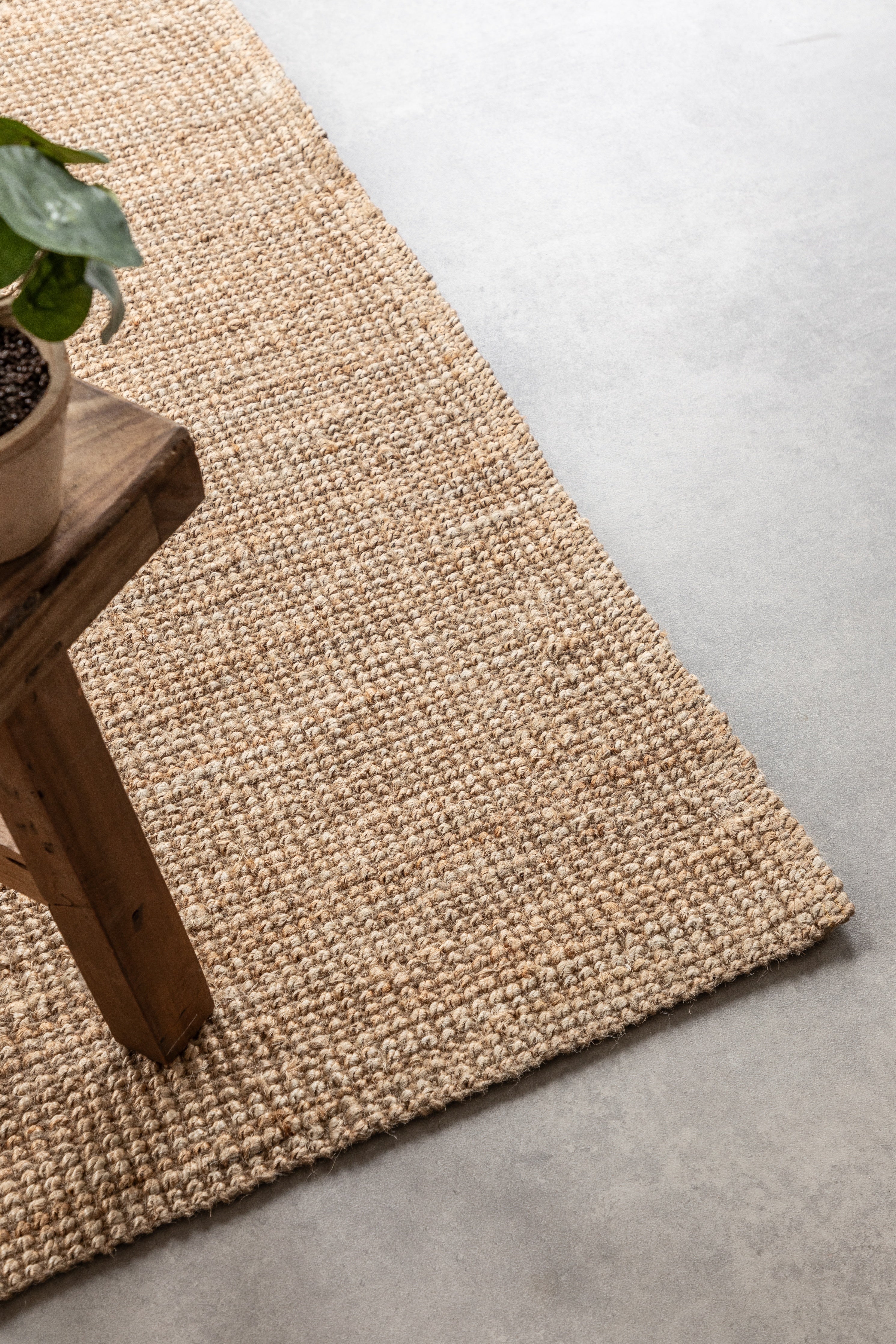 BOUCLE JUTE TÆPPE, NATURLIG GYLDEN - 105974