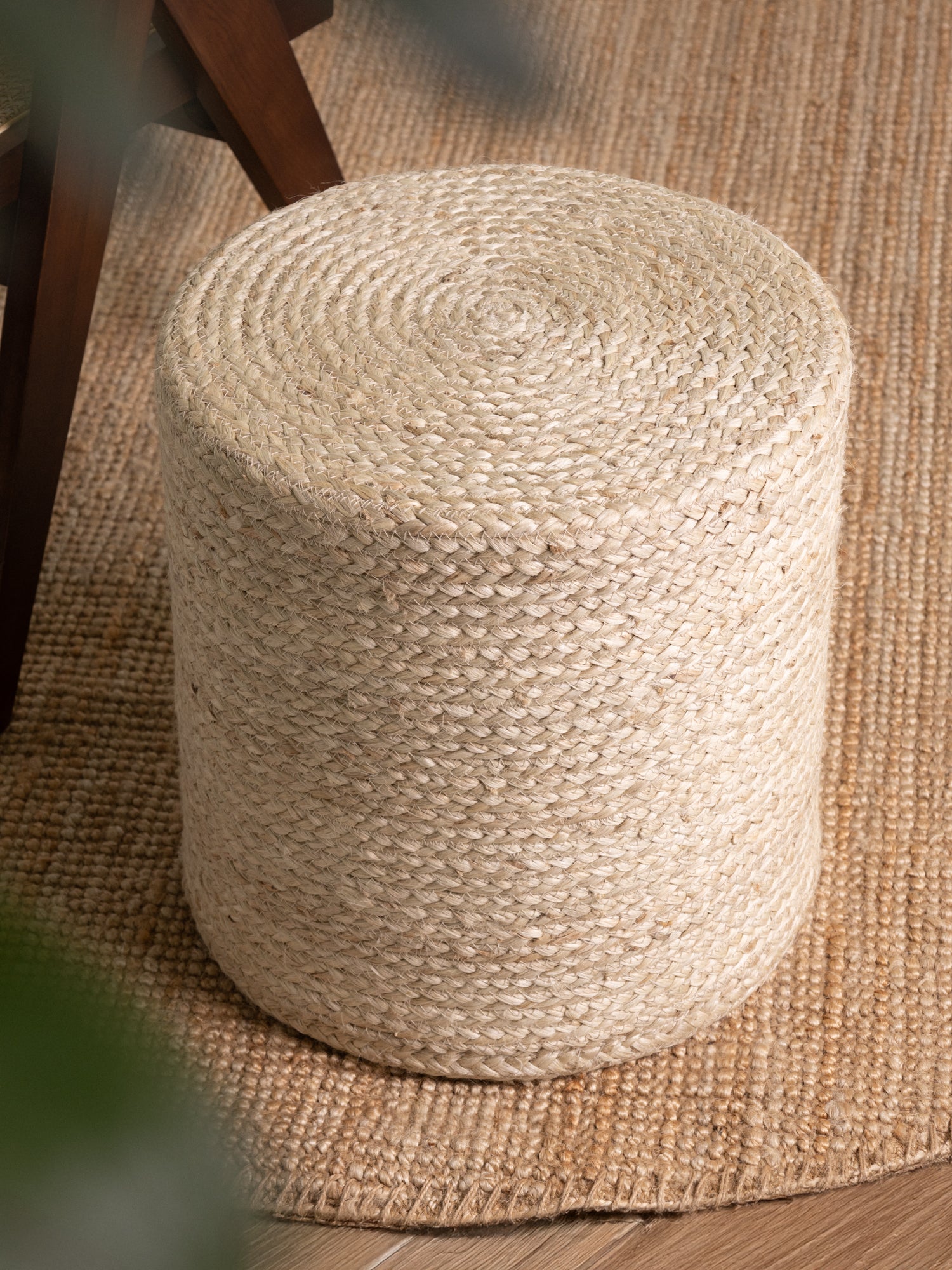 JUTZA JUTE PUF, 106236 NATURLIG ELFENBEN
