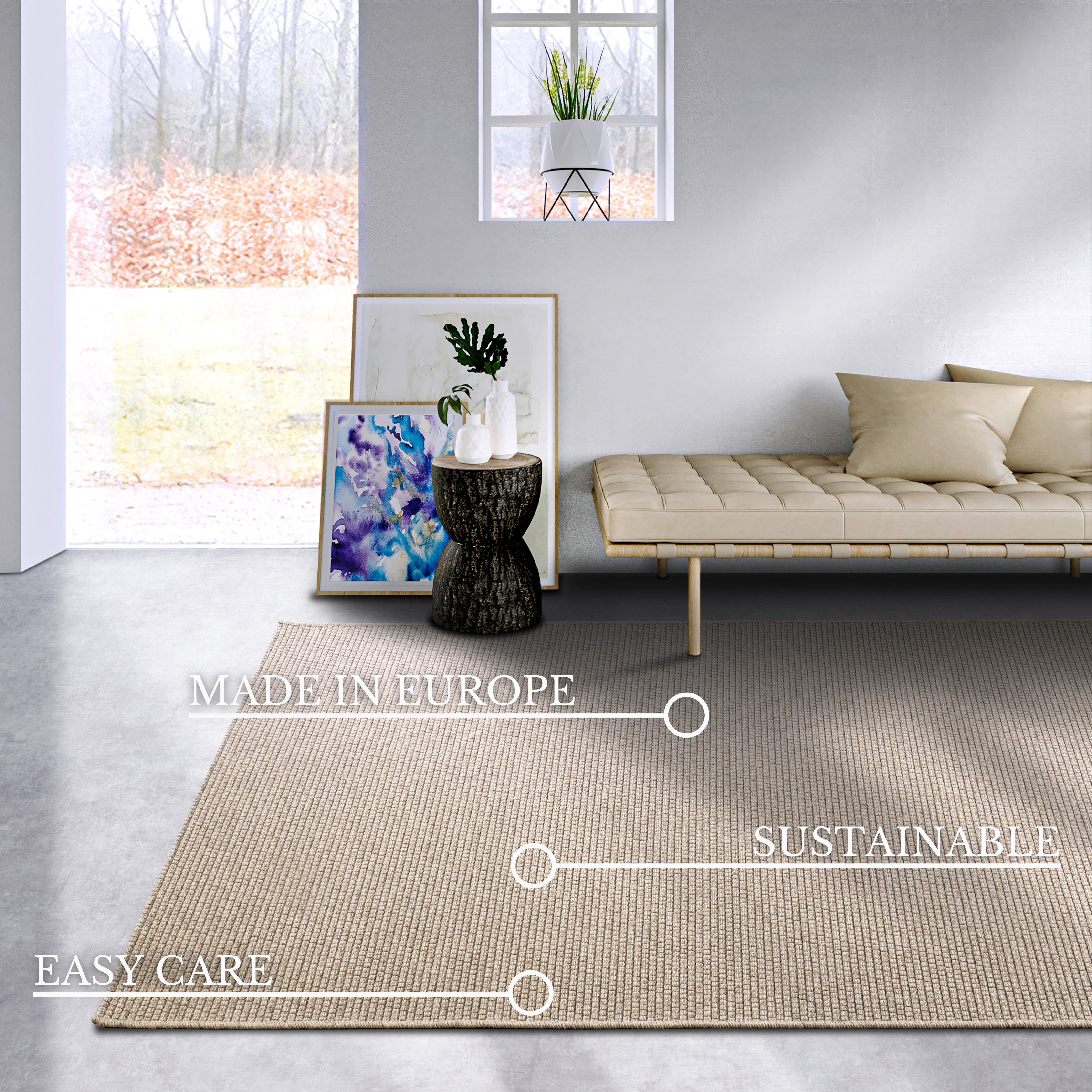 VILLEROY & BOCH 106100 ULD TÆPPE CHARLES, NATUR-BEIGE