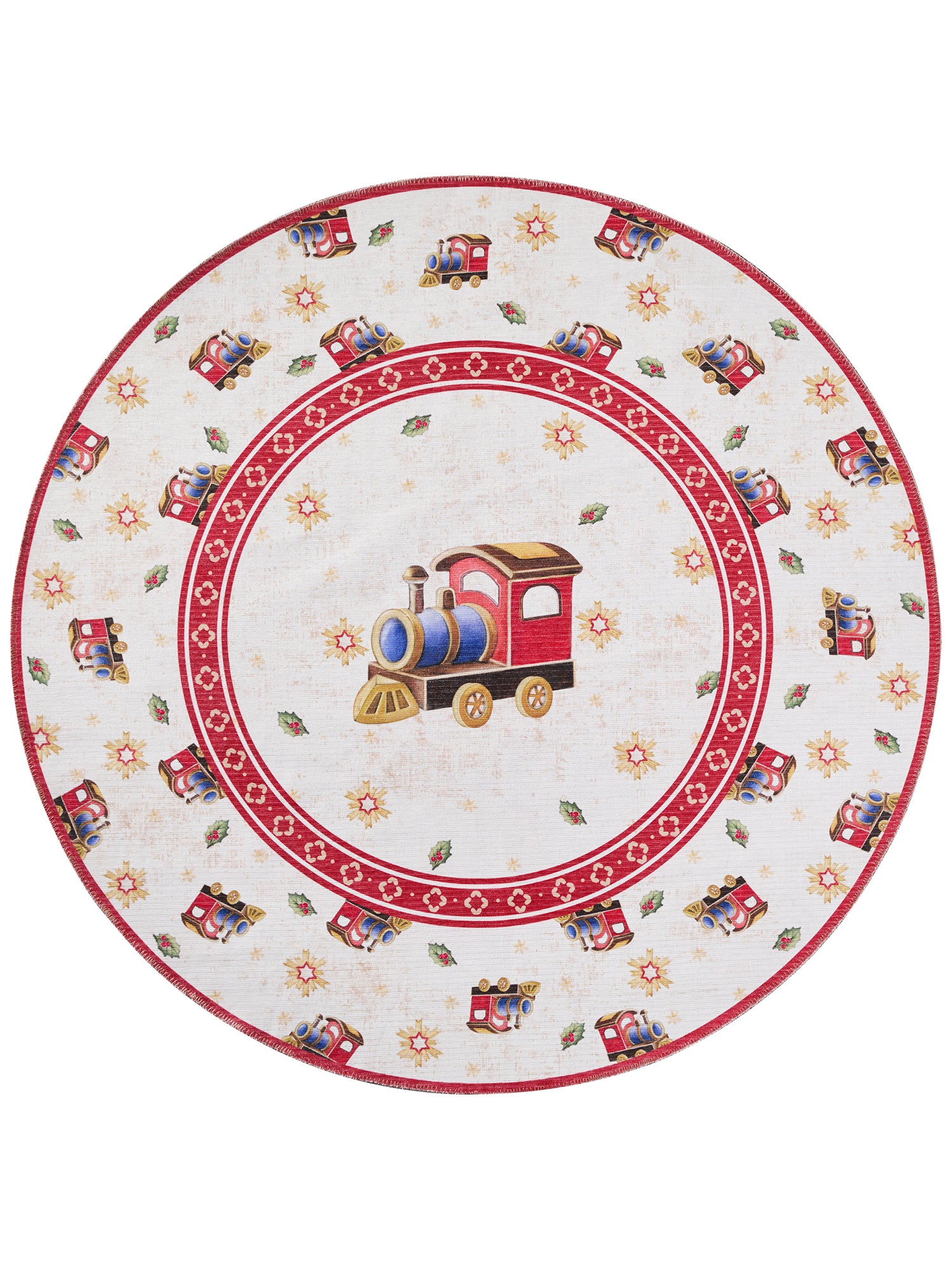 VILLEROY & BOCH TOY'S DELIGHT LIMITED EDITION JULETÆPPE, JULETOG CREME-RØD