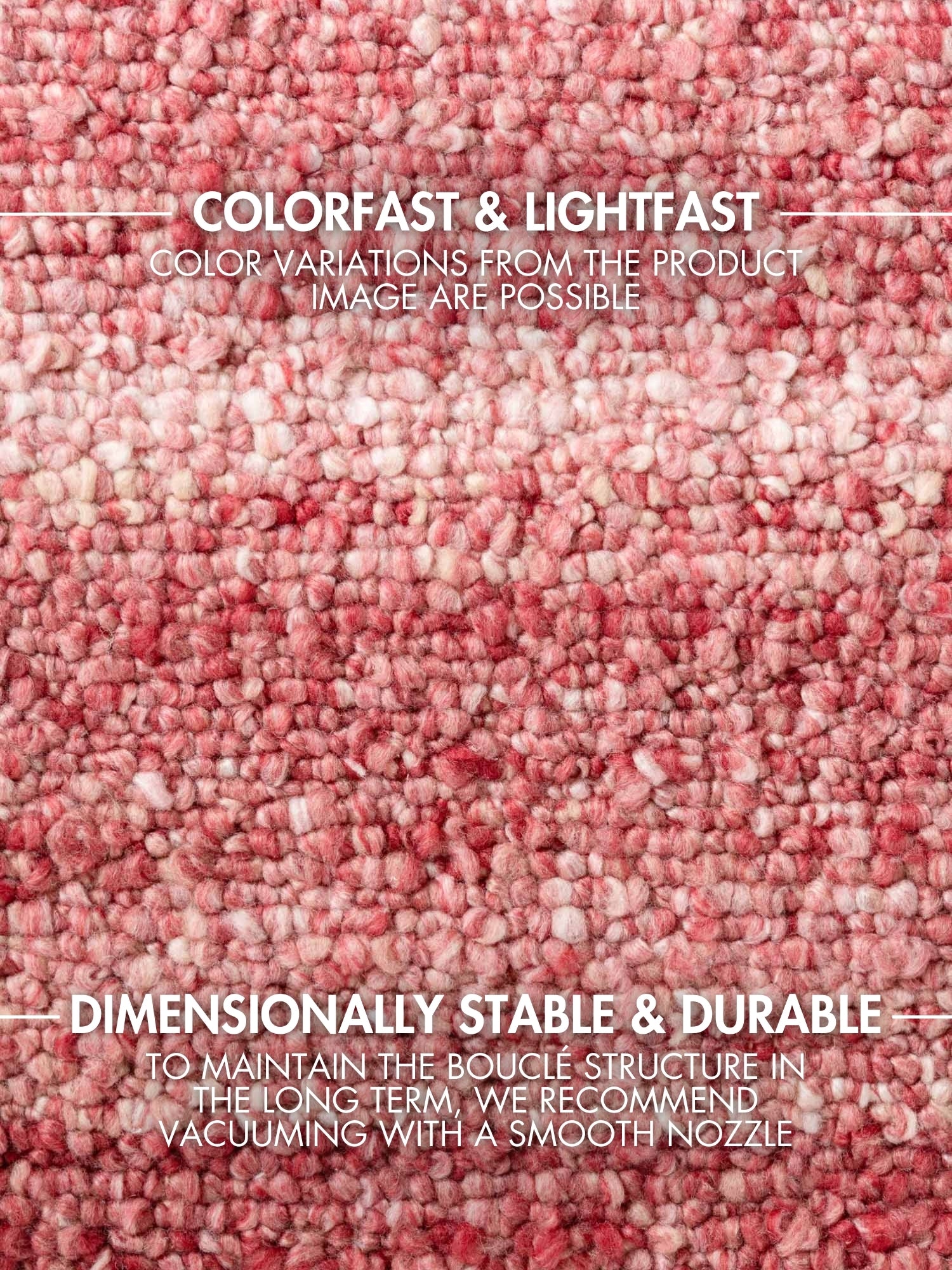 TED BAKER NOTTING HILL SOFT BOUCLE KORTLUVET TÆPPE, PORTOBELLO MØRK ROSA