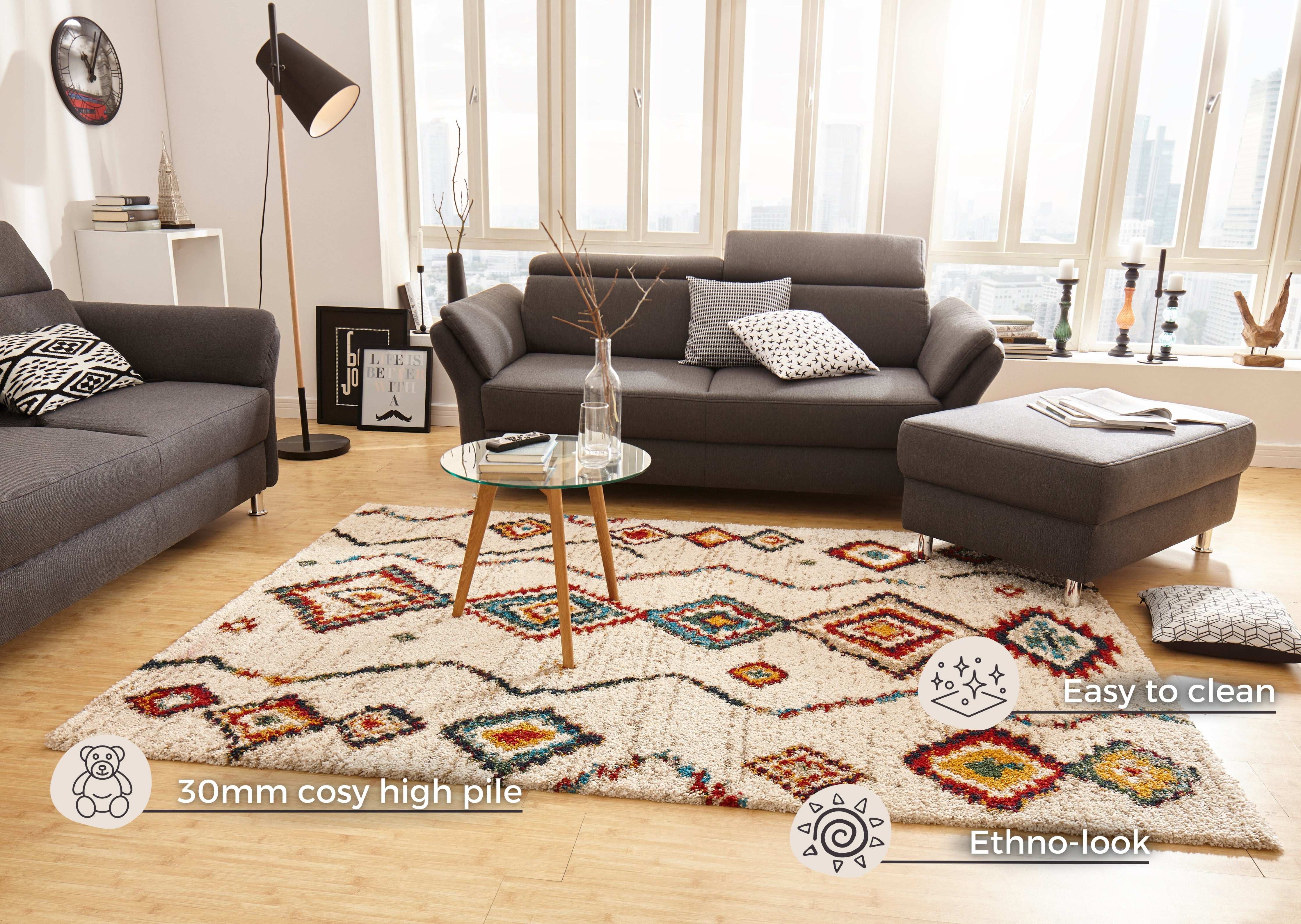 HANSE HOME NOMADIC TÆPPE, CREME 102693
