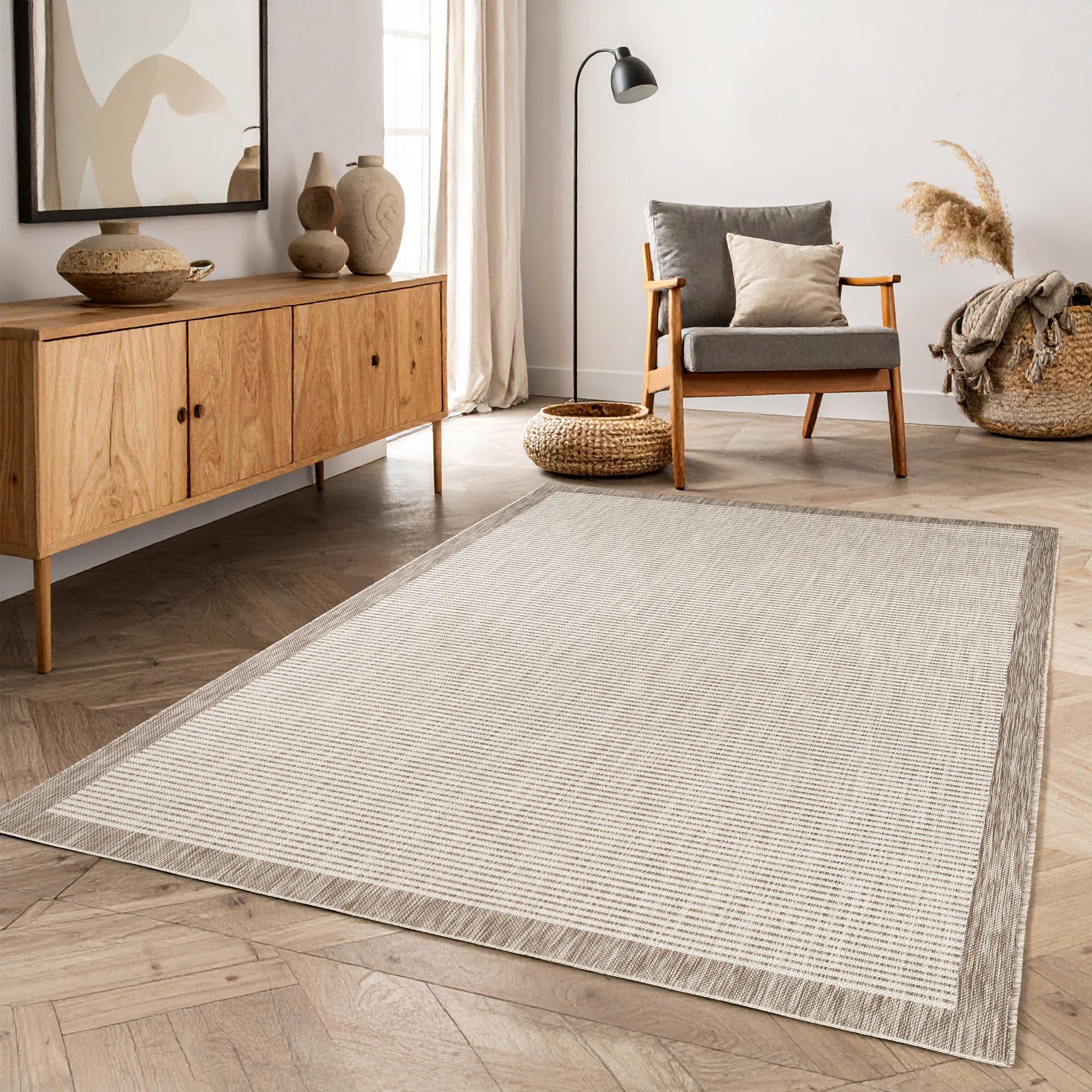 SUNSET FLADVÆVET TÆPPE, 300 BEIGE