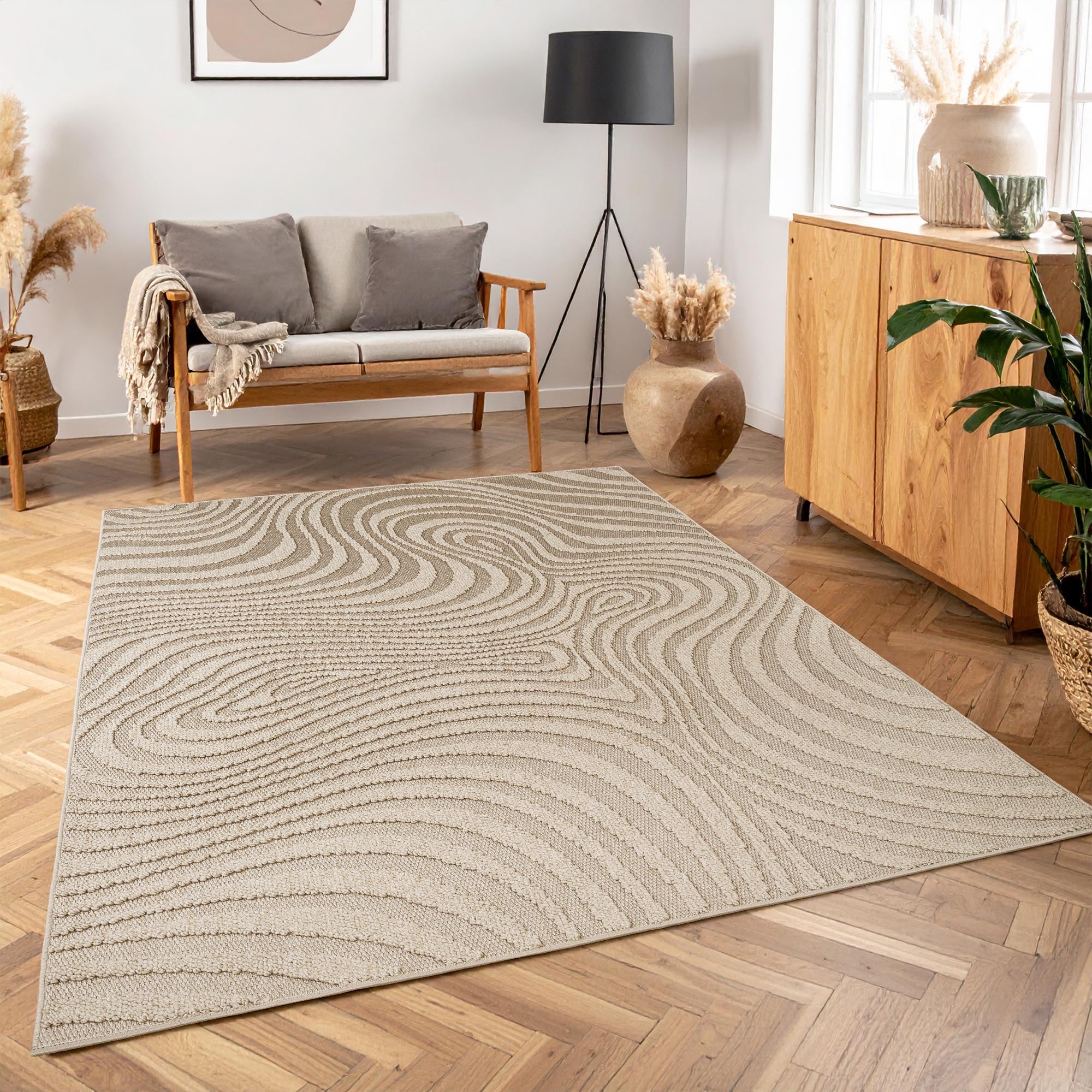 TUFFY MODERNE TÆPPE, 200 BEIGE