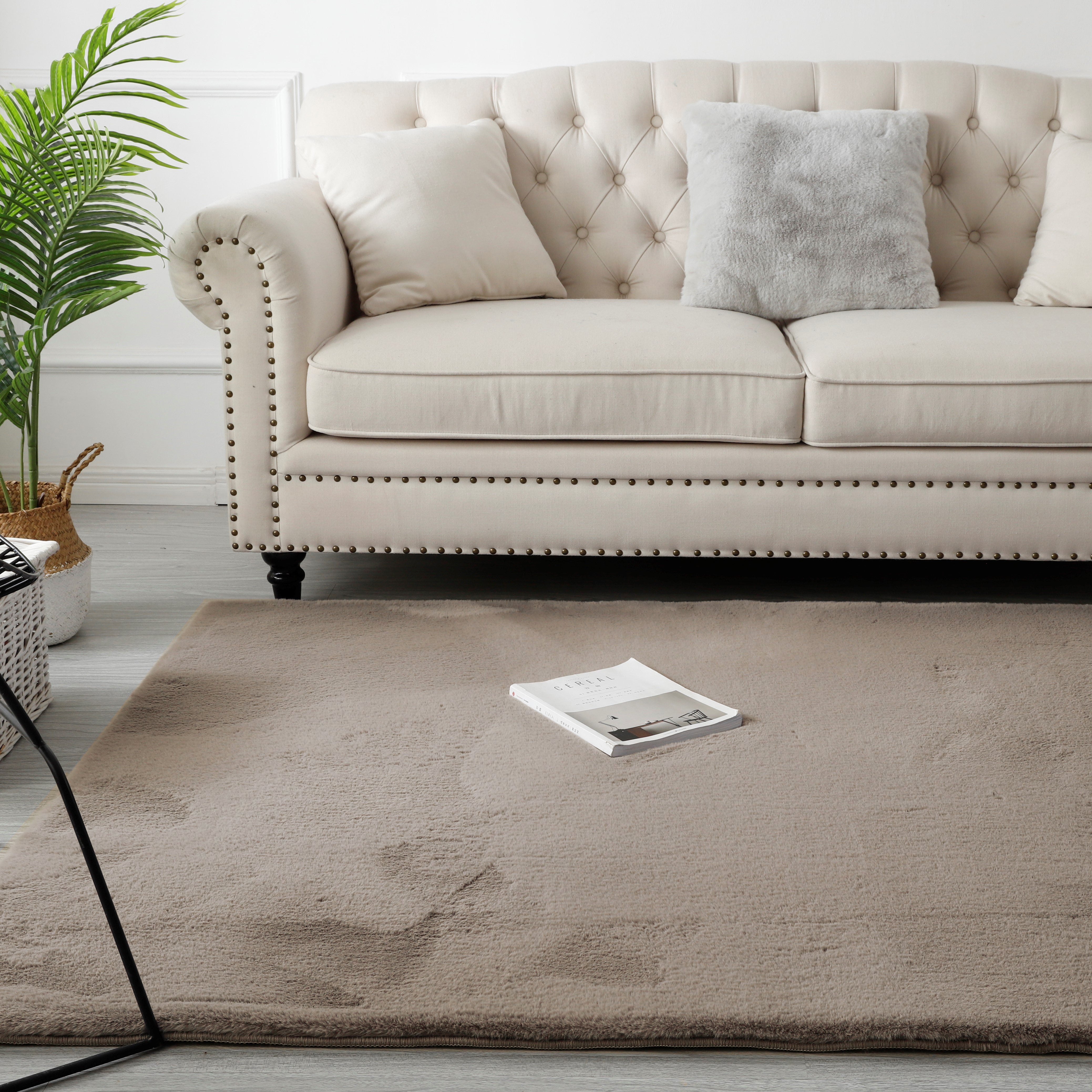 SOFT TOUCH BASIC PELSTÆPPE, 700 TAUPE