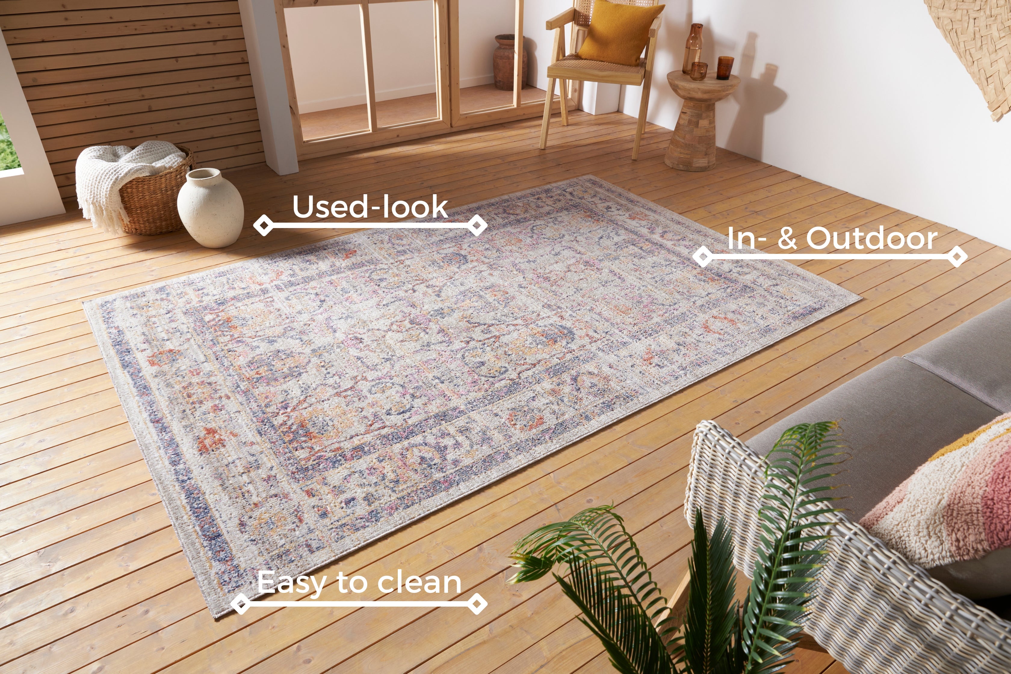 HANSE HOME CAIRO TÆPPE, CREME-MULTI 105591