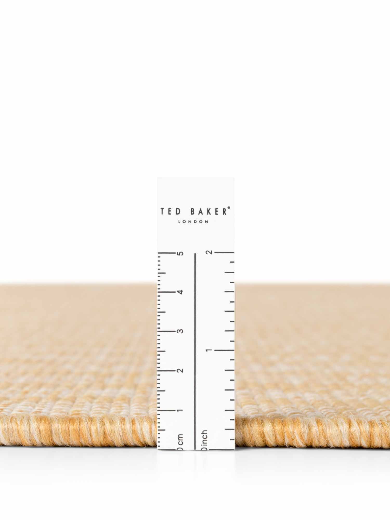 TED BAKER HARINGEY FLADVÆVET TÆPPE, LINLEY OCHRE HVID