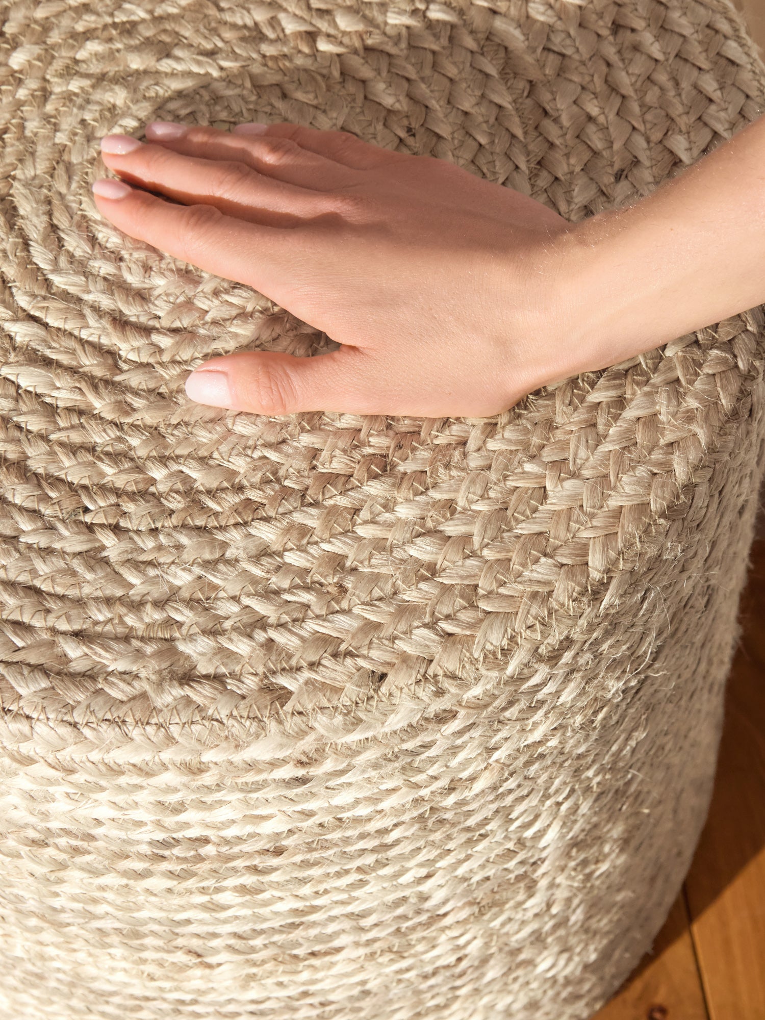 JUTZA JUTE PUF, 106236 NATURLIG ELFENBEN