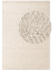 MAGNOLIA ULD & JUTE TÆPPE, 106238 NATUR-HVID