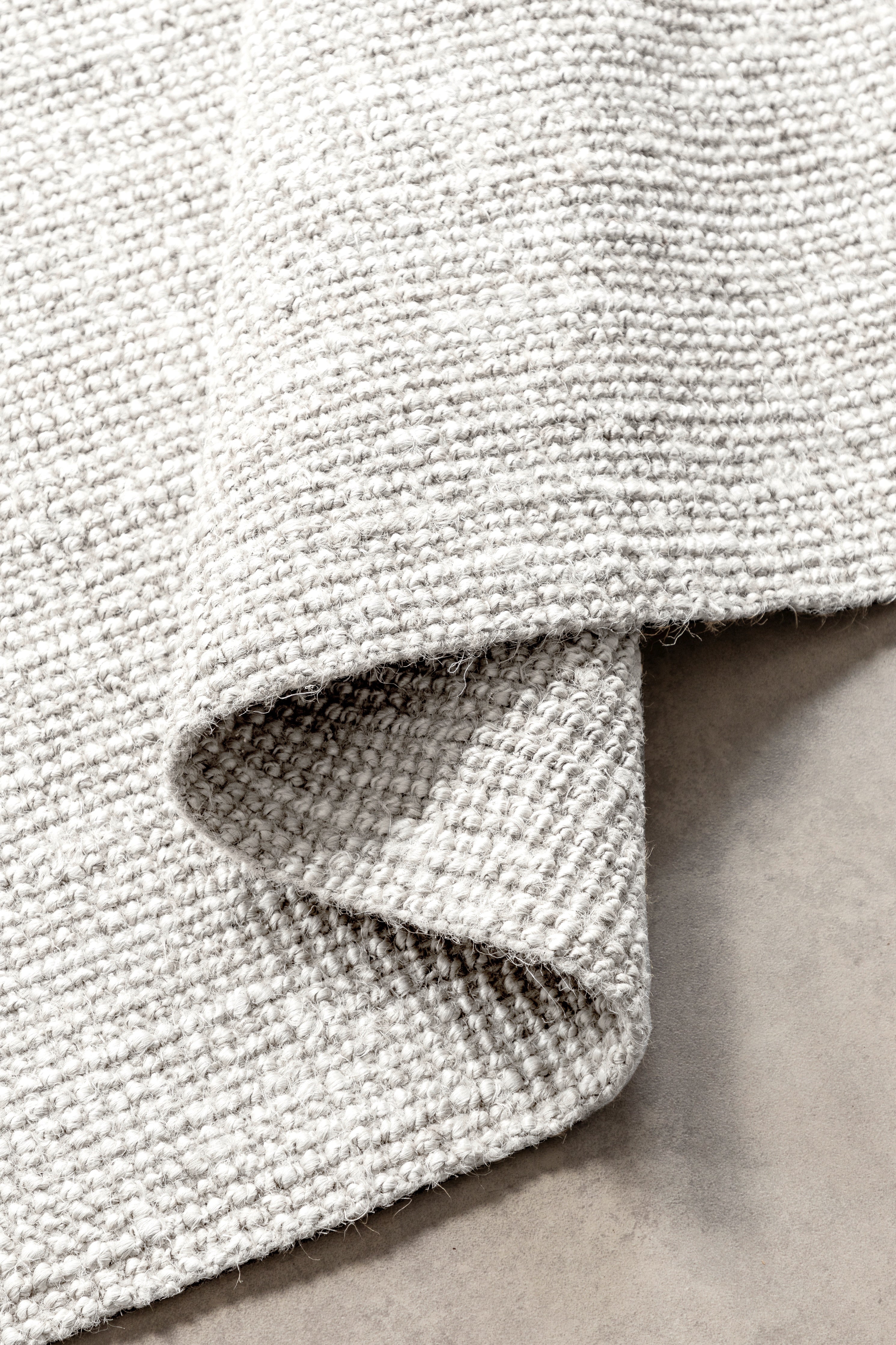 BOUCLE JUTE TÆPPE JAIPUR, HVID