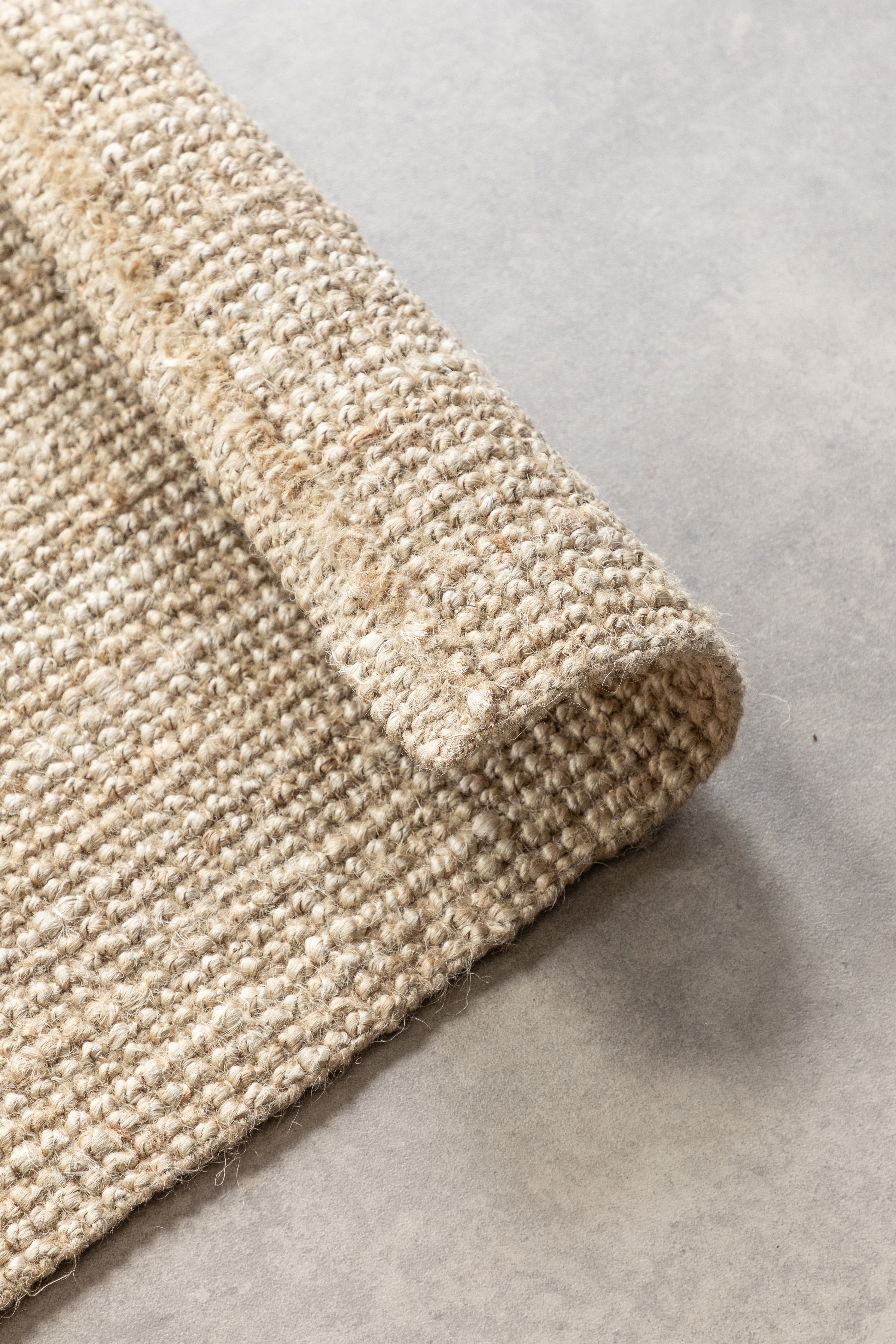 BOUCLE JUTE TÆPPE, ELFENBEN HVID - 105973
