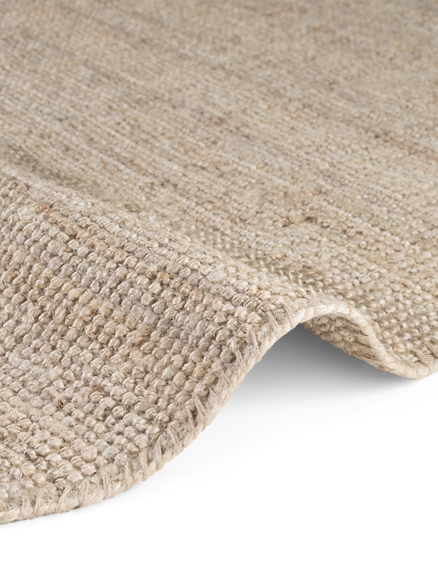 JANA RUNDT JUTE TÆPPE, 105973 NATUR-IVORY