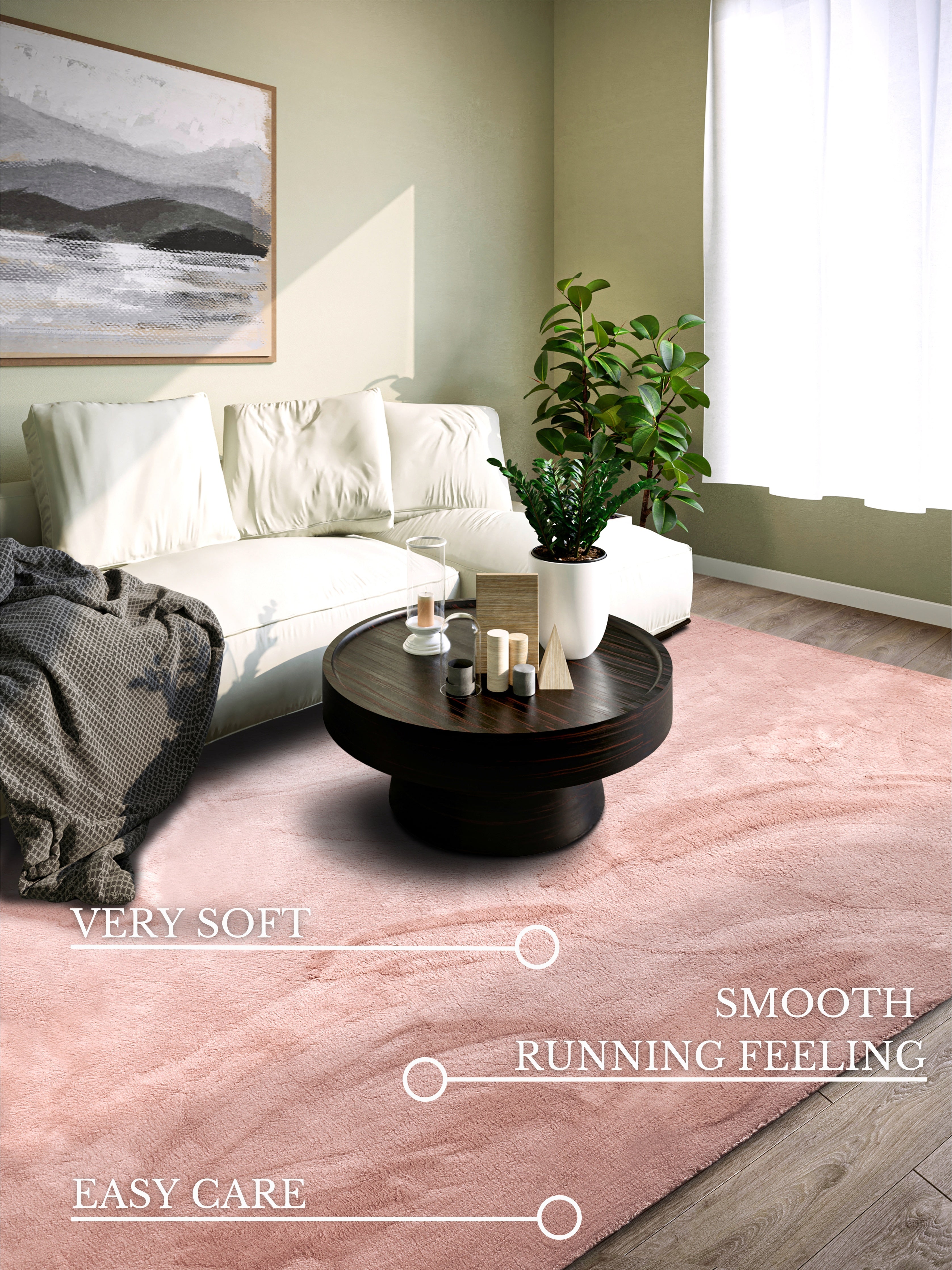 VILLEROY & BOCH 106161 HØJLUVET TÆPPE, LEON GAMMEL ROSA