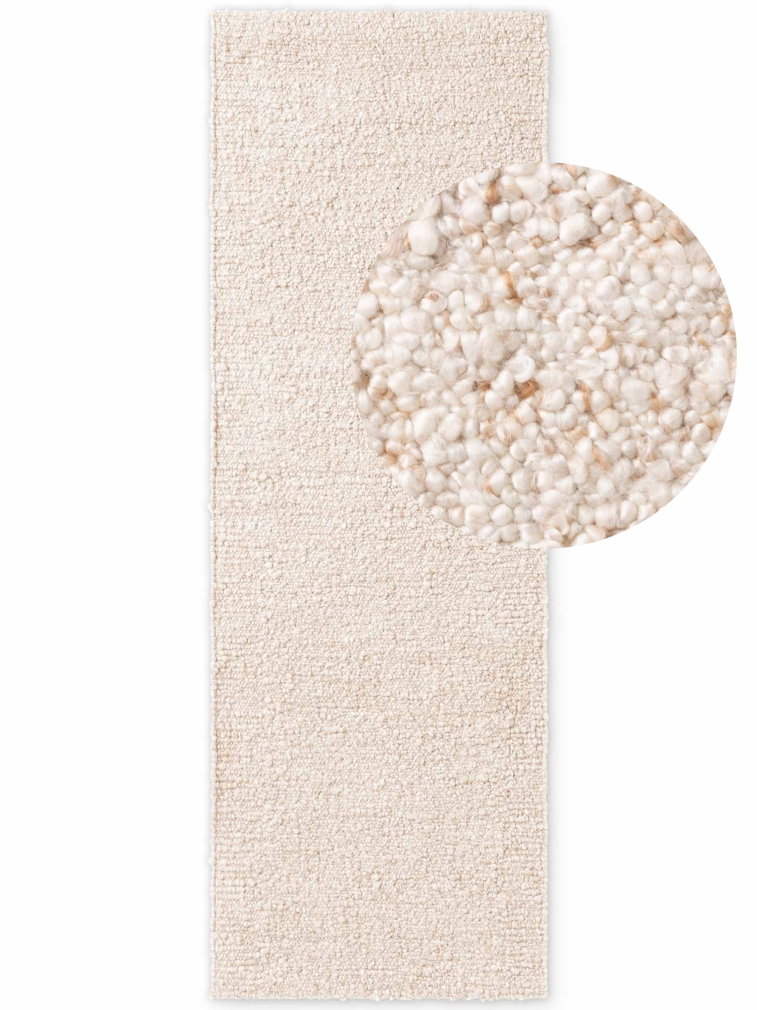 TED BAKER NOTTING HILL SOFT BOUCLE KORTLUVET TÆPPE, PORTOBELLO CREME-BEIGE