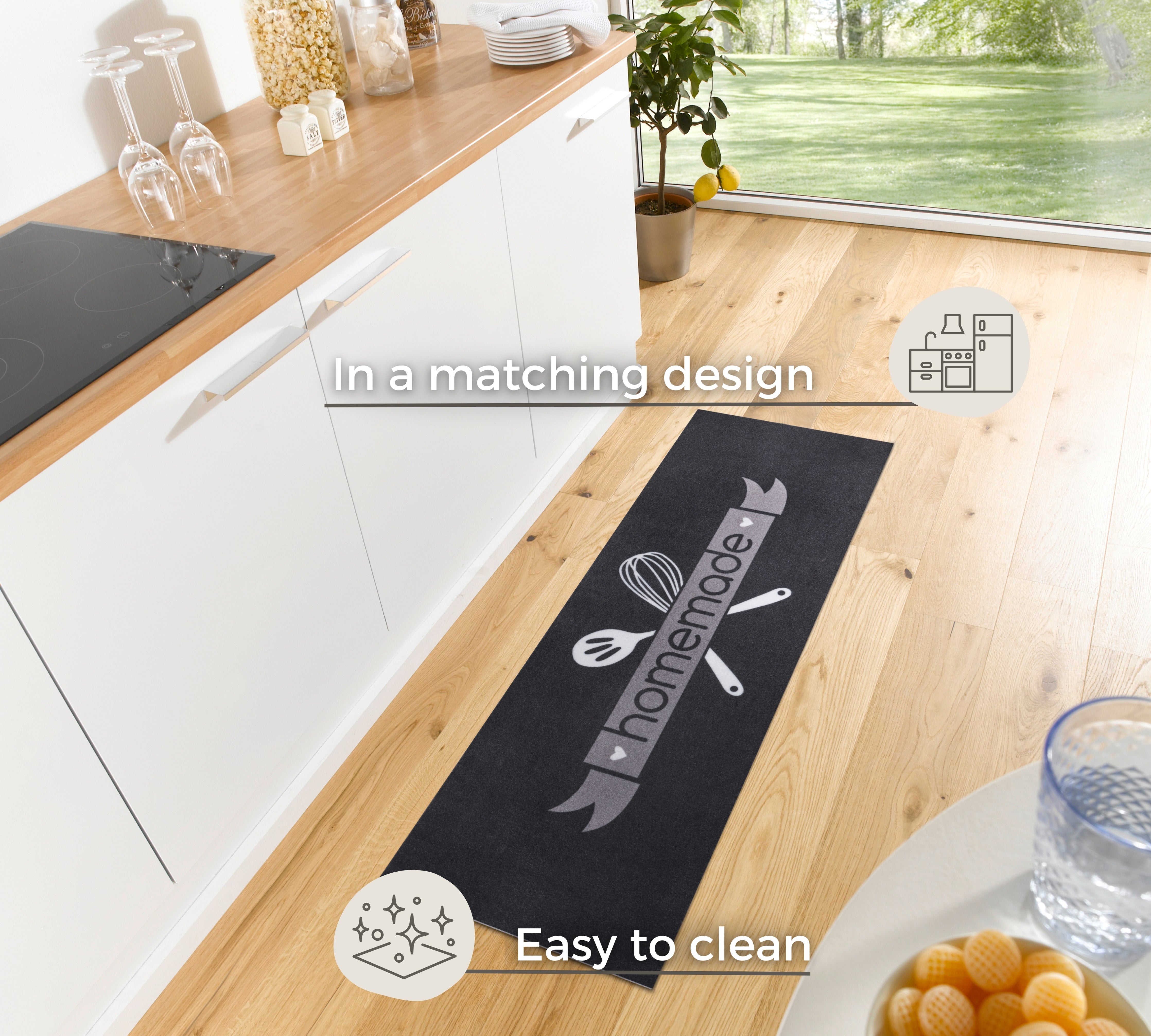 HANSE HOME COOK&CLEAN HOMEMADE KØKKENTÆPPE 105732, STR. 50x150 CM