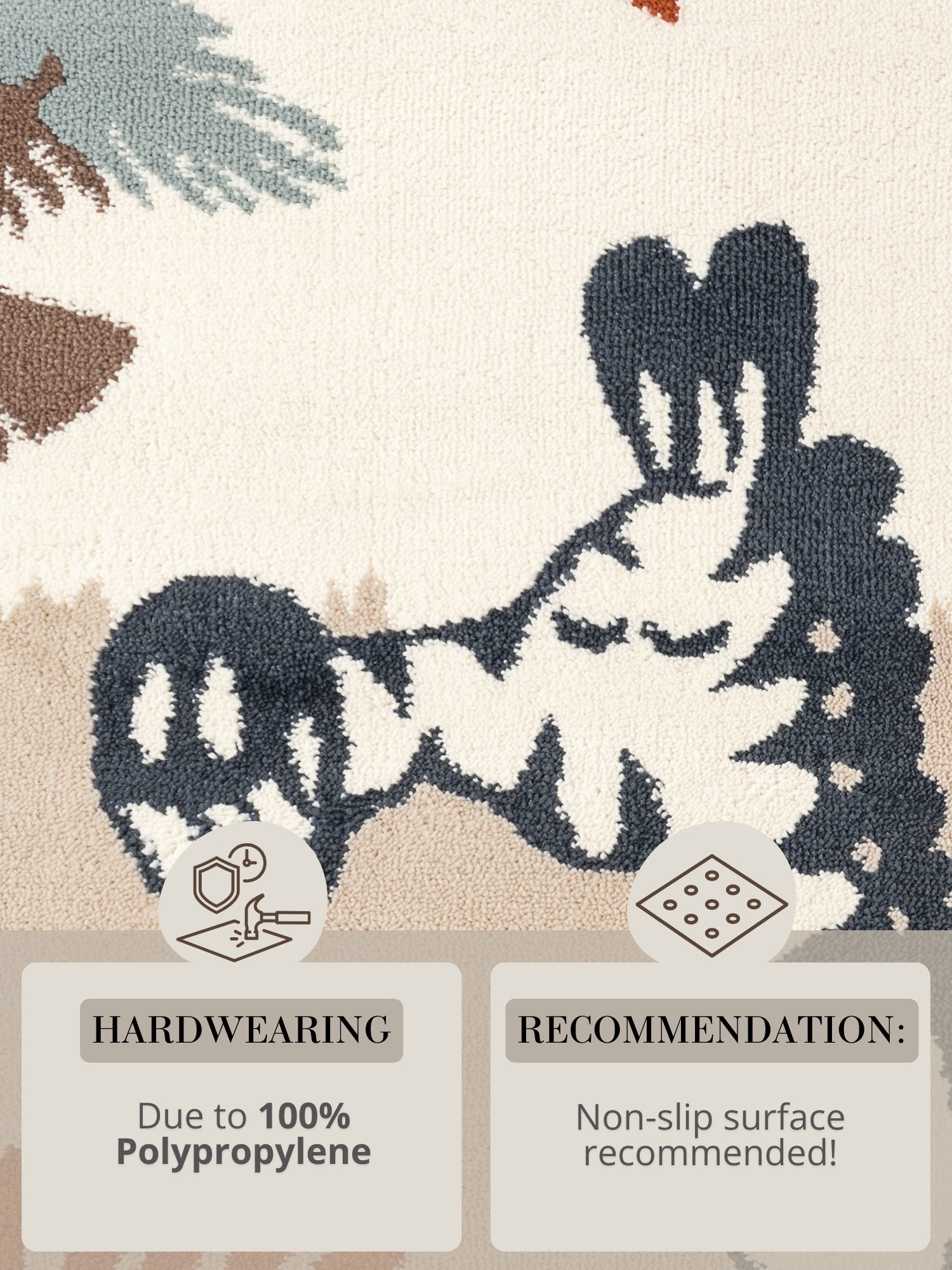 EVENTYR BØRNETÆPPE SAVANNA, CREME MULTI