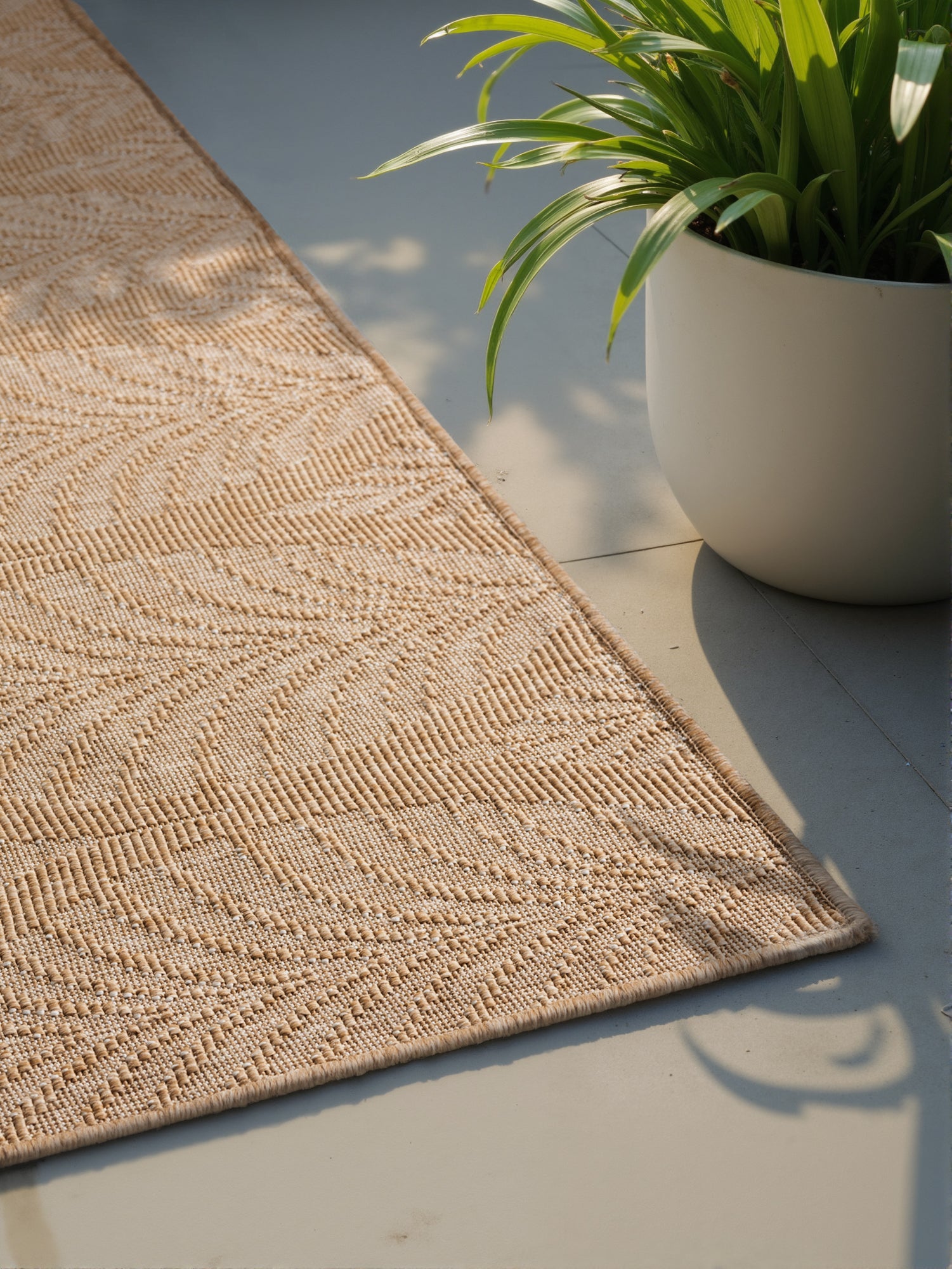 HANSE HOME DUORO - VENDBART UDENDØRS TÆPPE, JUTE-HVID 106247