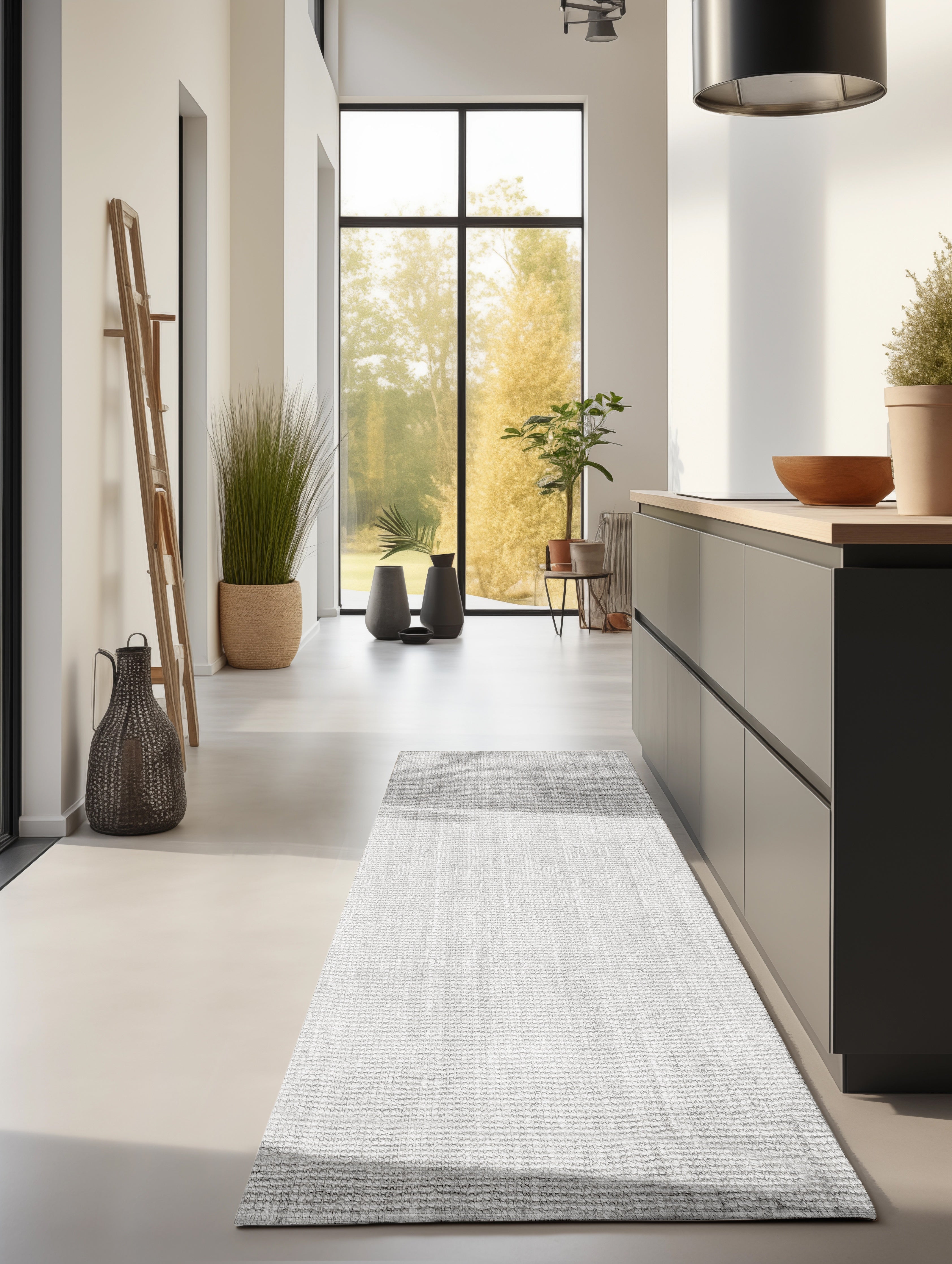 BOUCLE JUTE TÆPPE JAIPUR, HVID