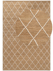 KINU JUTE TÆPPE, NATURLIG GULD-HVID 106208