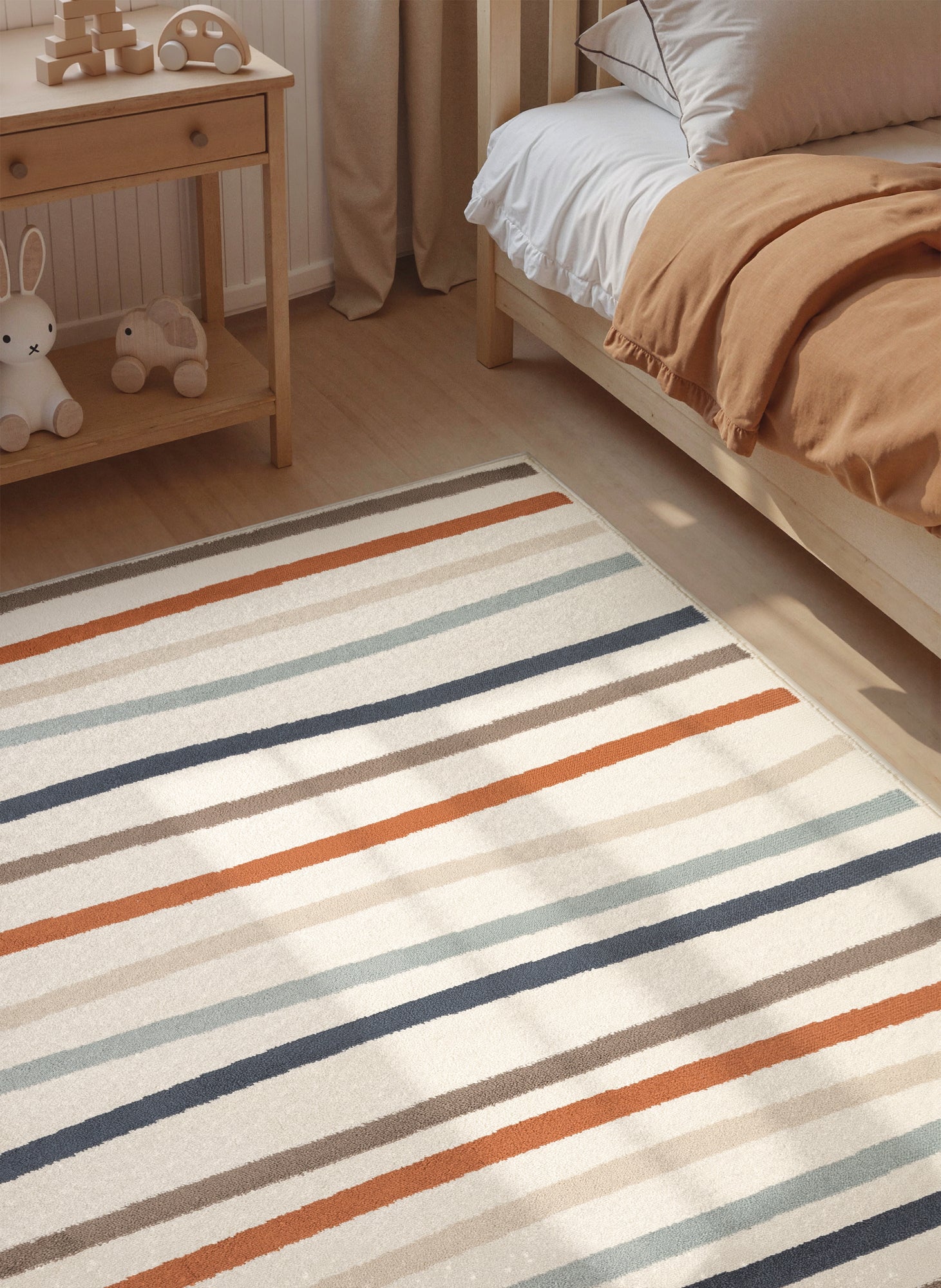 EVENTYR BØRNETÆPPE  LINNEA, CREME MULTI