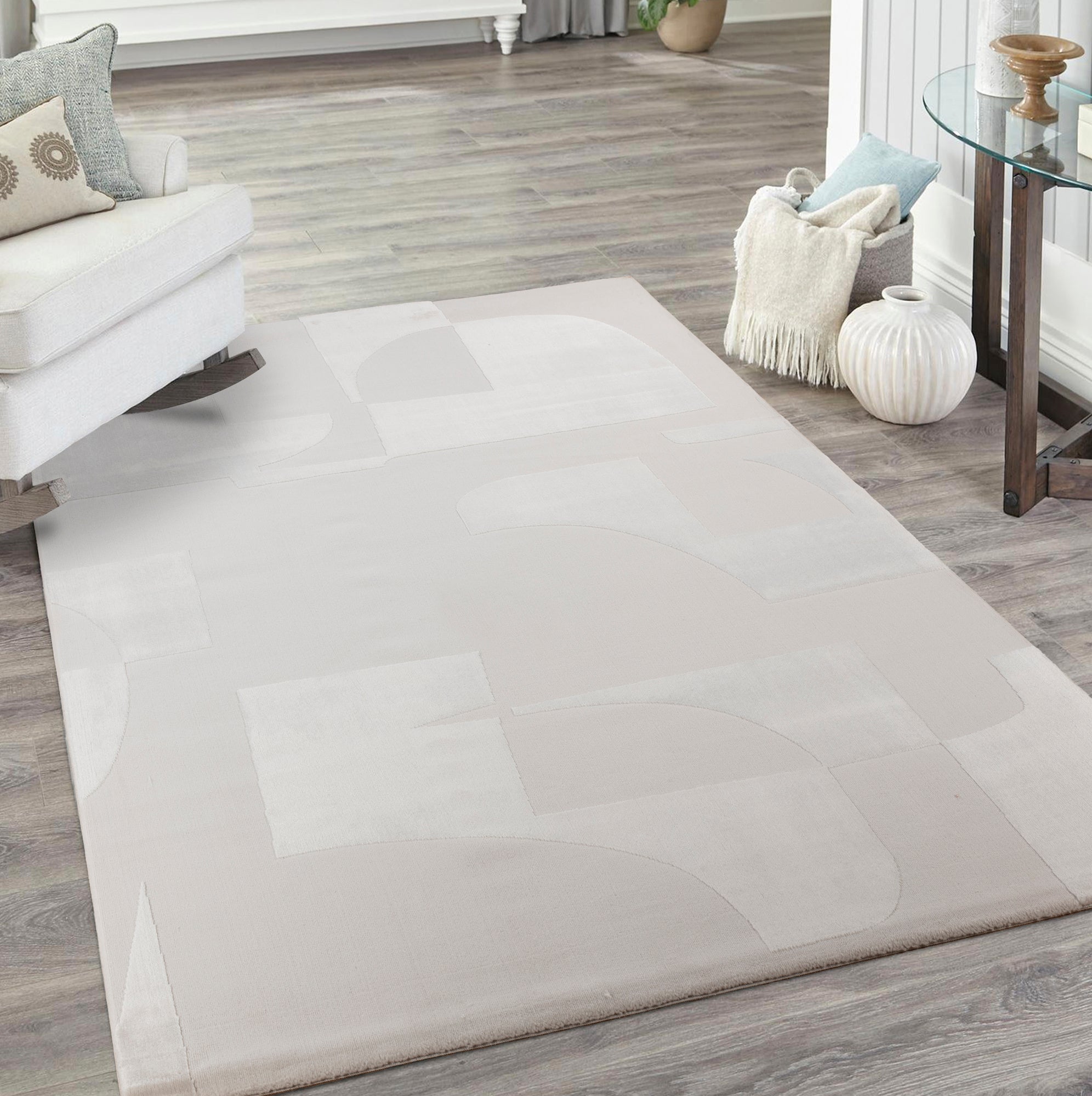 BAHAR MODERNE TÆPPE, BAH200 BEIGE