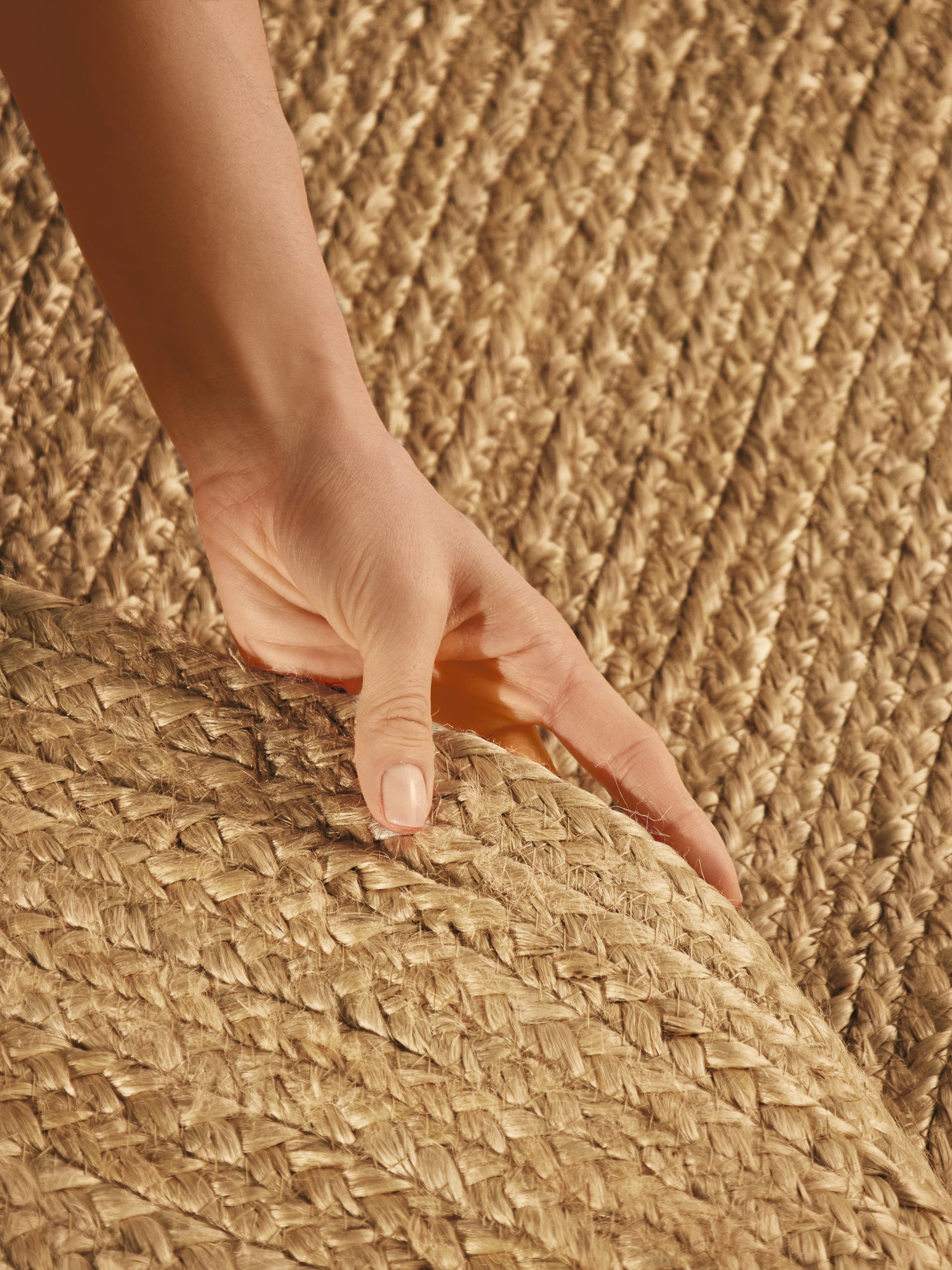 JUTE FLETTET TÆPPE RANGPUR OVAL, NATURLIG-GYLDEN