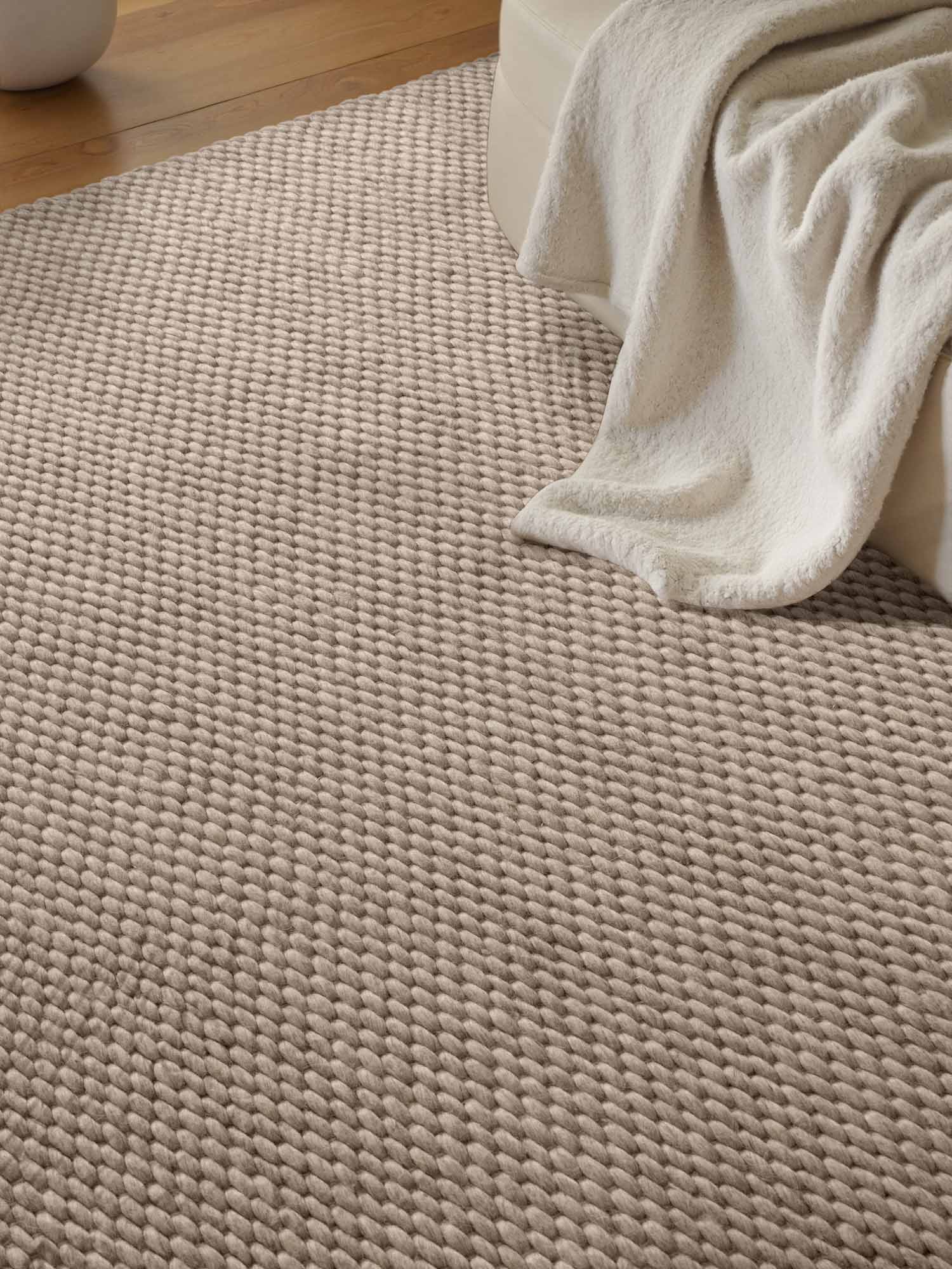 ELLE DECORATION LYON ULDTÆPPE, BEANS NATURLIG BEIGE