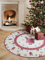 VILLEROY & BOCH TOY'S DELIGHT LIMITED EDITION JULETÆPPE, JULEMAND CREME-RØD