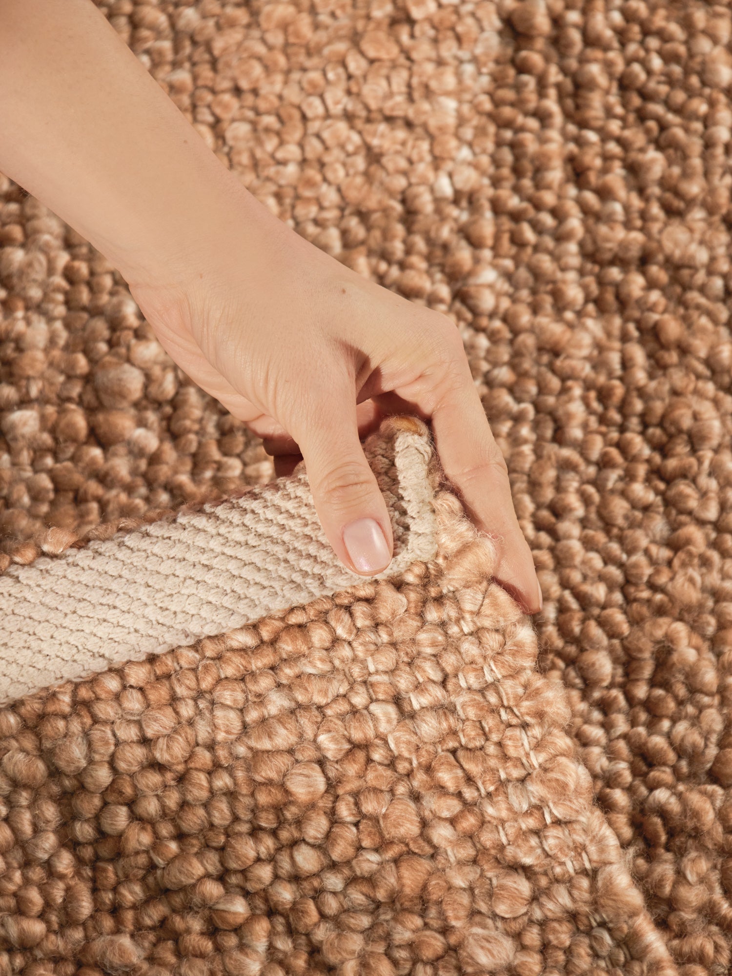 TED BAKER NOTTING HILL SOFT BOUCLE KORTLUVET TÆPPE, PORTOBELLO BEIGE