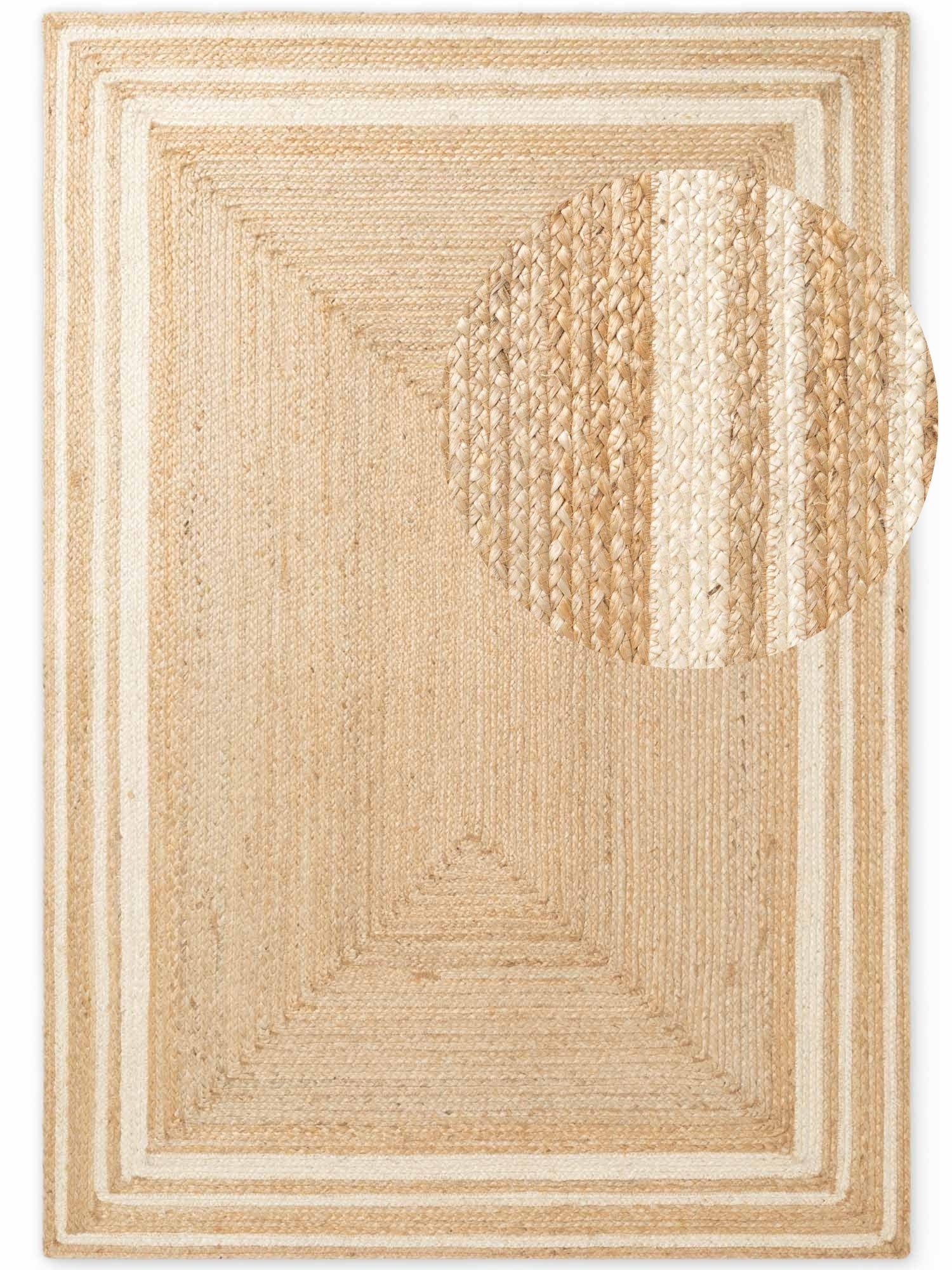 JUTZA JUTE TÆPPE, NATURLIG GYLDEN-ELFENBEN