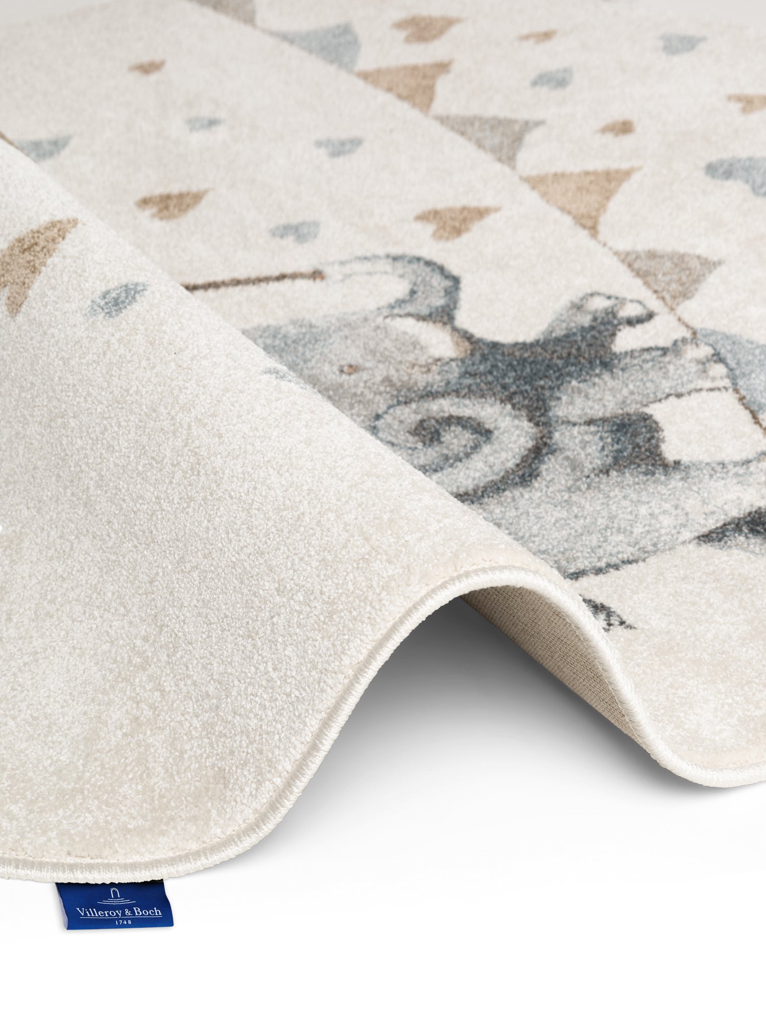 VILLEROY & BOCH BOHO KIDS BØRNETÆPPE RUNDT - ELEFANT REGN, CREME MULTI 106303