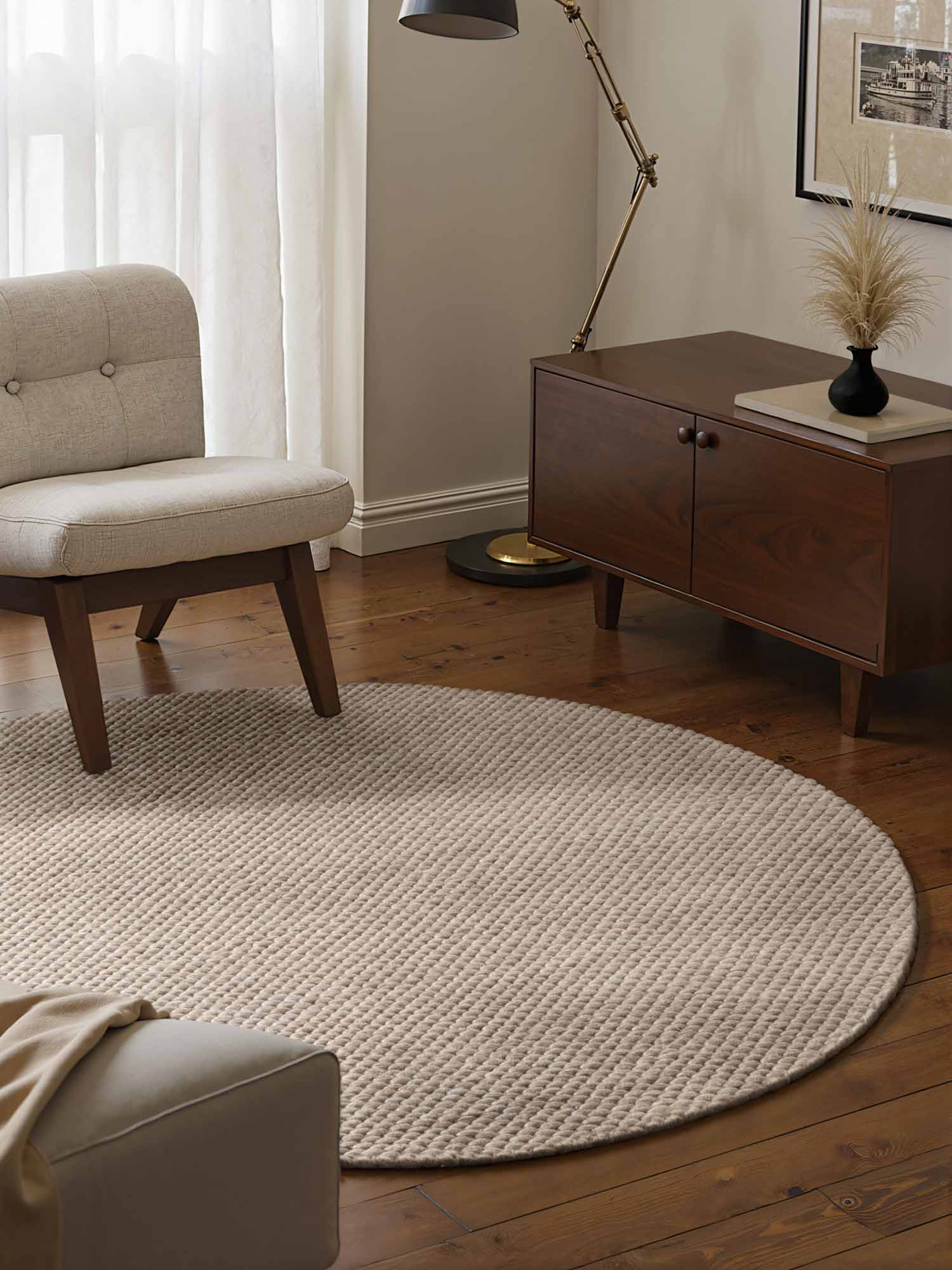 ELLE DECORATION LYON ULDTÆPPE, BEANS NATURLIG BEIGE