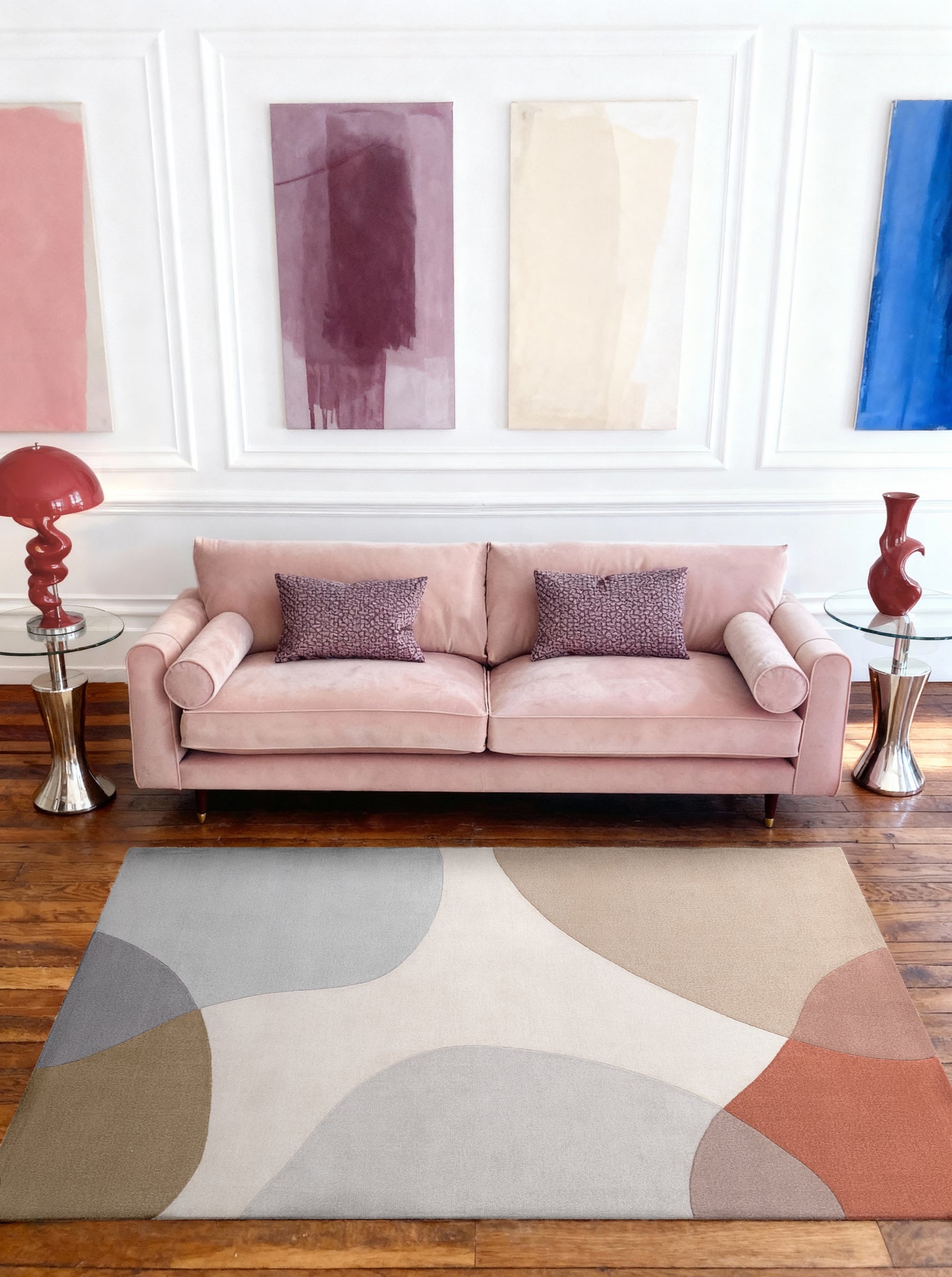 TED BAKER HACKNEY ULDTÆPPE CLARISSA, BLÅ-MULTI