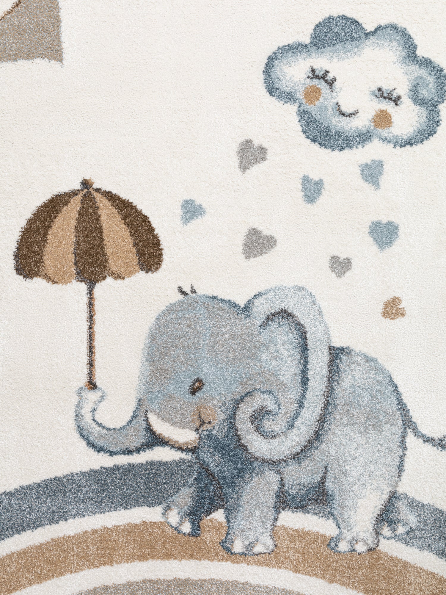 VILLEROY & BOCH BOHO KIDS BØRNETÆPPE - ELEFANT REGN, CREME MULTI 106306