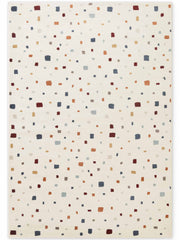EVENTYR BØRNETÆPPE FUNNY SQUARES, CREME MULTI
