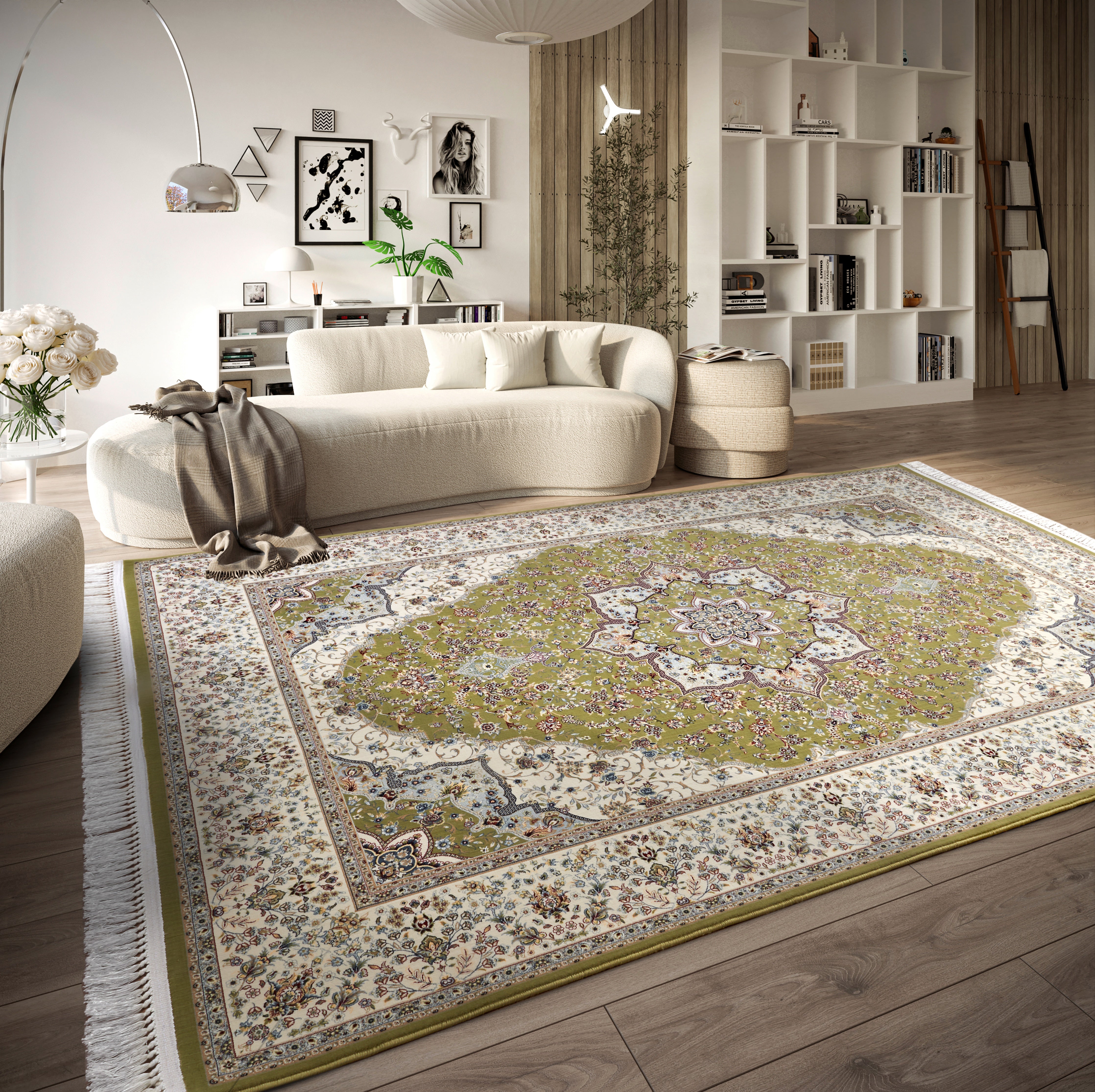 VILLEROY & BOCH 106128 ORIENTALSK TÆPPE ETIENNE, GRØN-CREME