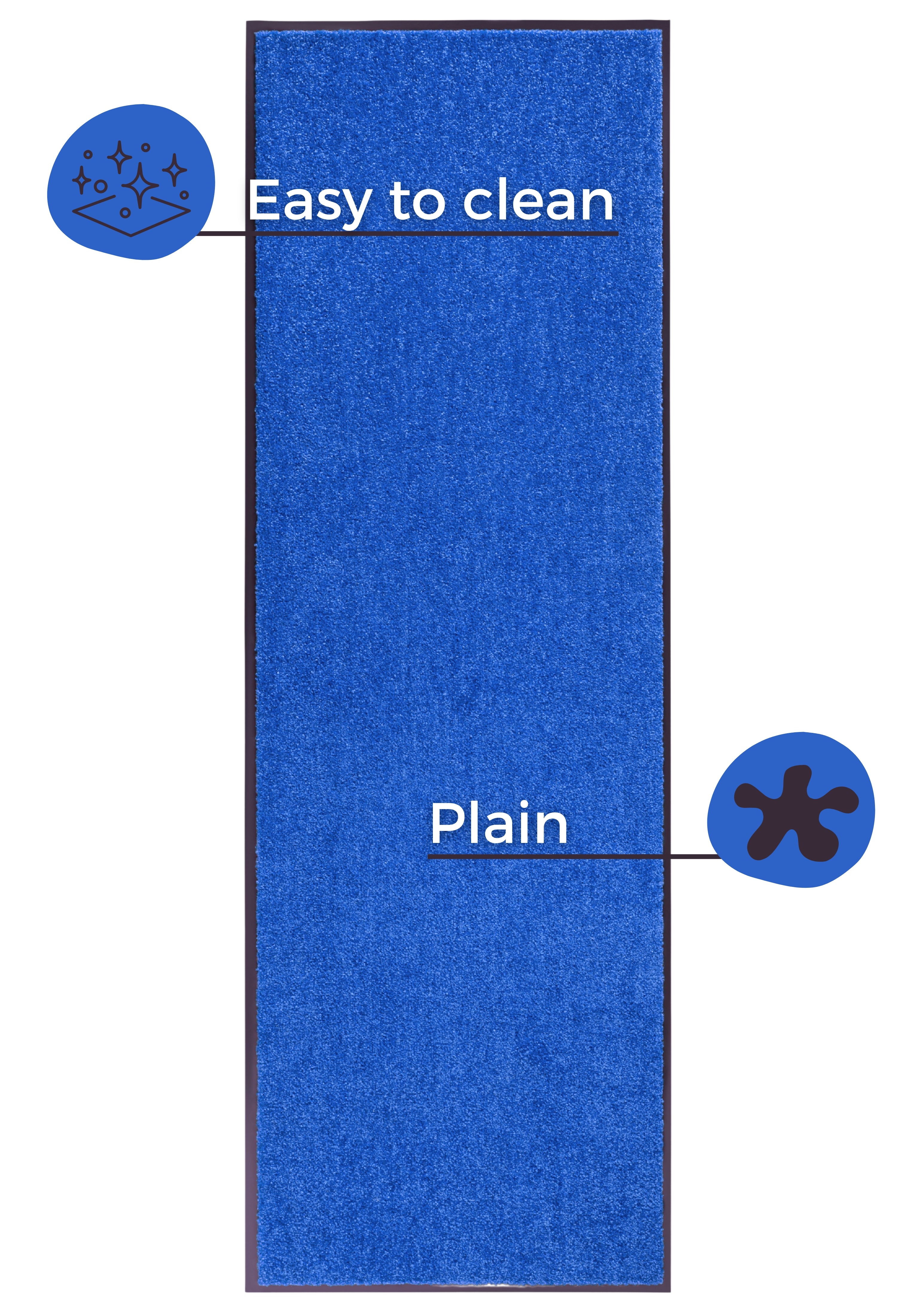 DØRMÅTTE WASH & CLEAN, BLÅ 103837